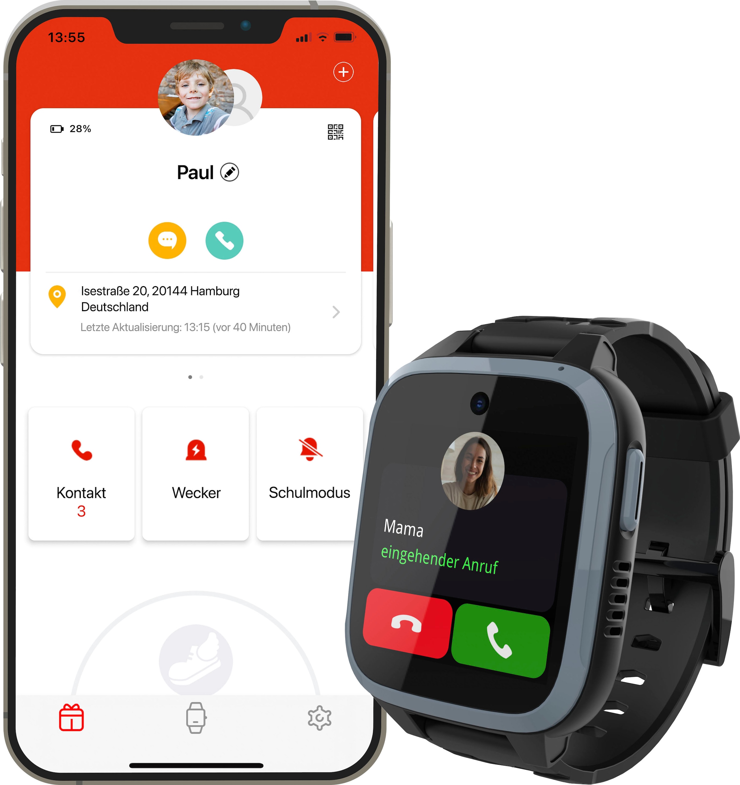 Xplora Smartwatch »XG03 Kinder«, (3,3 cm / 1,3 Zoll), RTOS, 128 GB, inkl. Connect Sim Karte & Panzerglass Displayschutz)