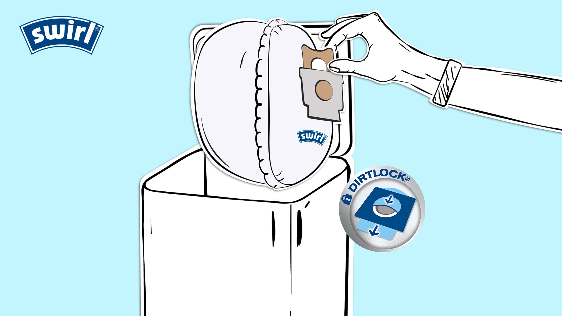 Swirl Staubsaugerbeutel »Swirl® ROB 3 EcoPor® XL Vorteilspack für Dreame, Lenovo und Proscenic«, (Packung, 8 St.)