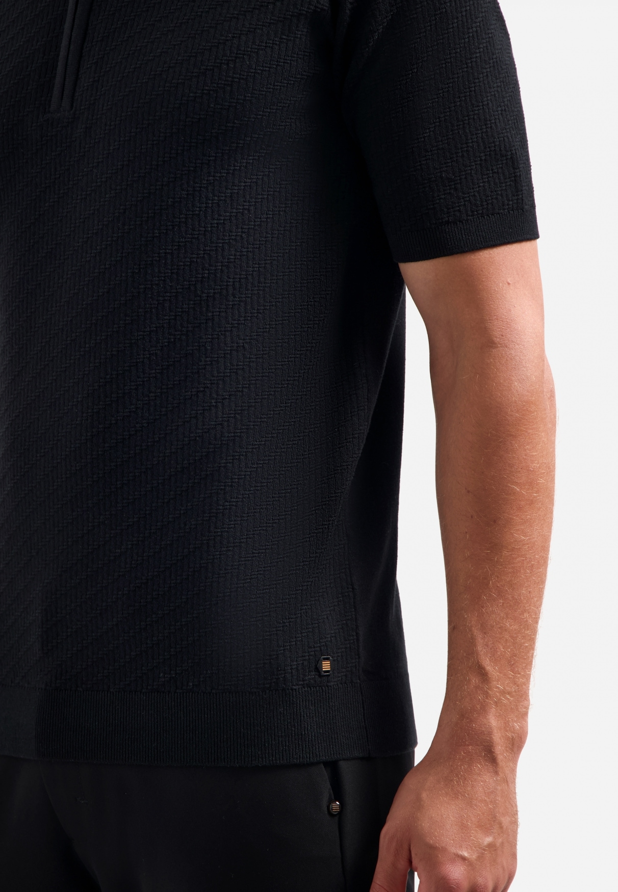 NO EXCESS T-Shirt »No Excess Half-Zip-Strickpolo«