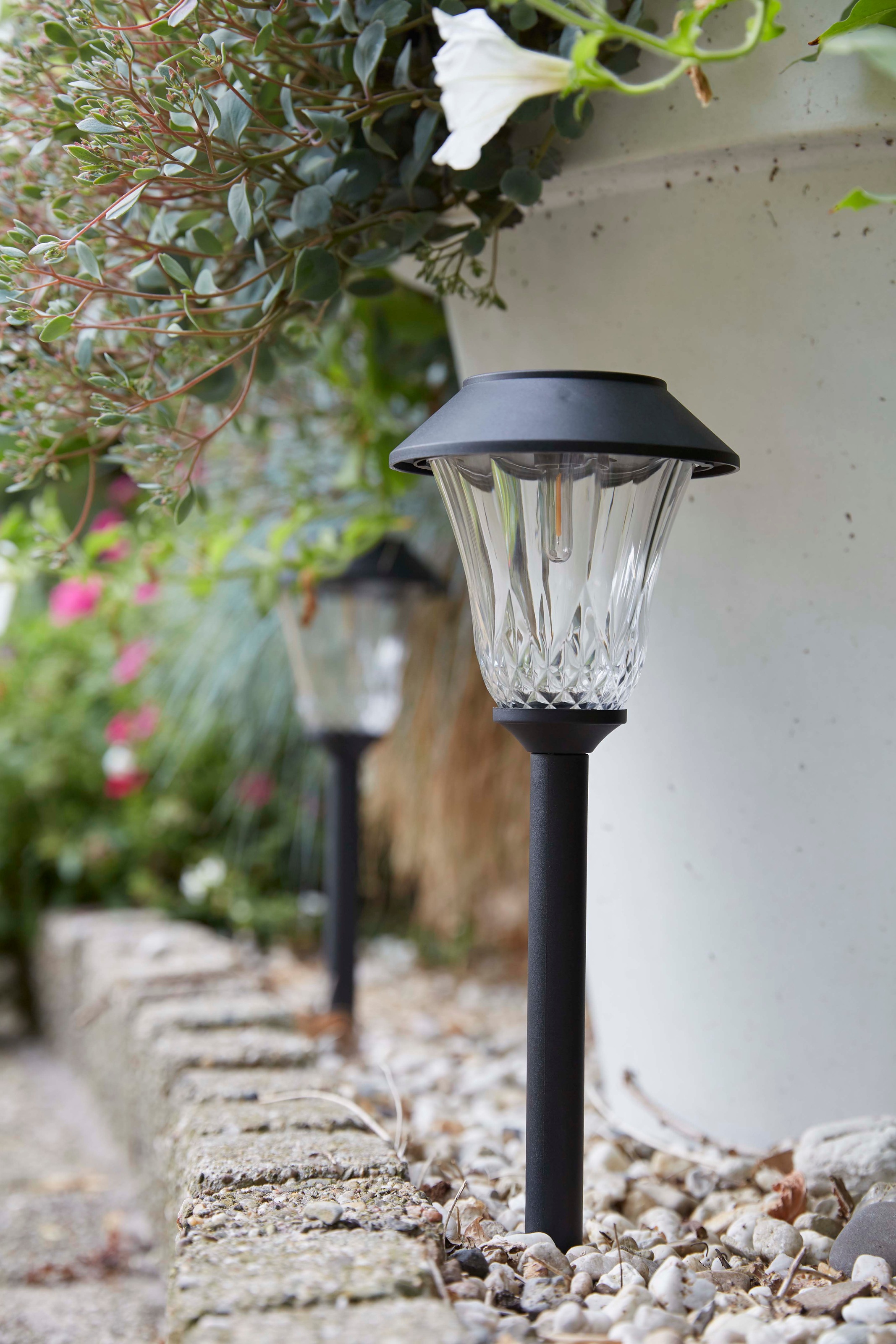 LUXFORM Gartenleuchte »Solar-Gartenlampe - St. Tropez - 3 Stück - 5 Lumen«, günstig online kaufen