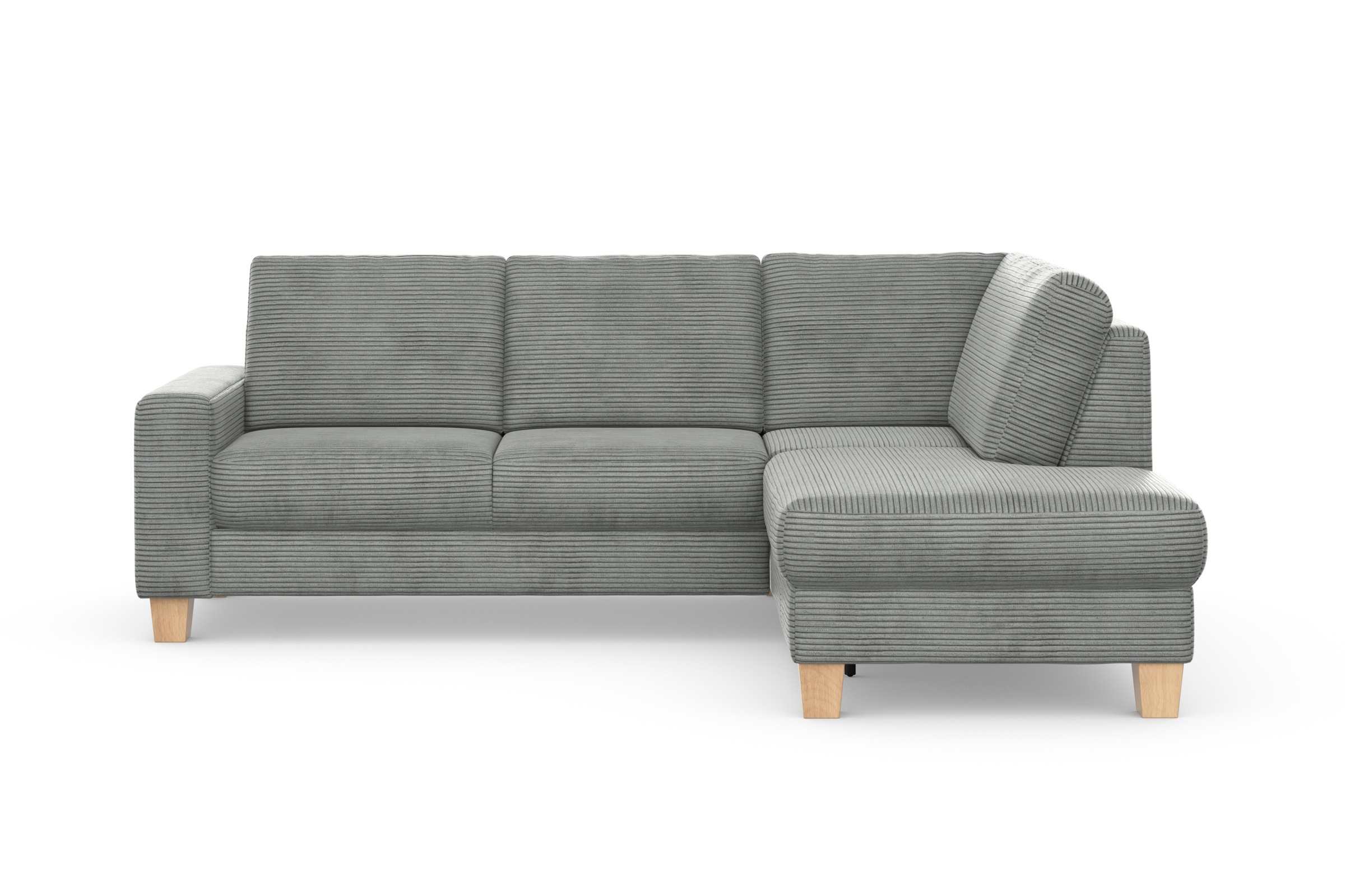 Home affaire Ecksofa »Summer L-Form«, mit Ottomane, wahlweise mit Bettfunktion und Bettkasten, Cord-Bezug