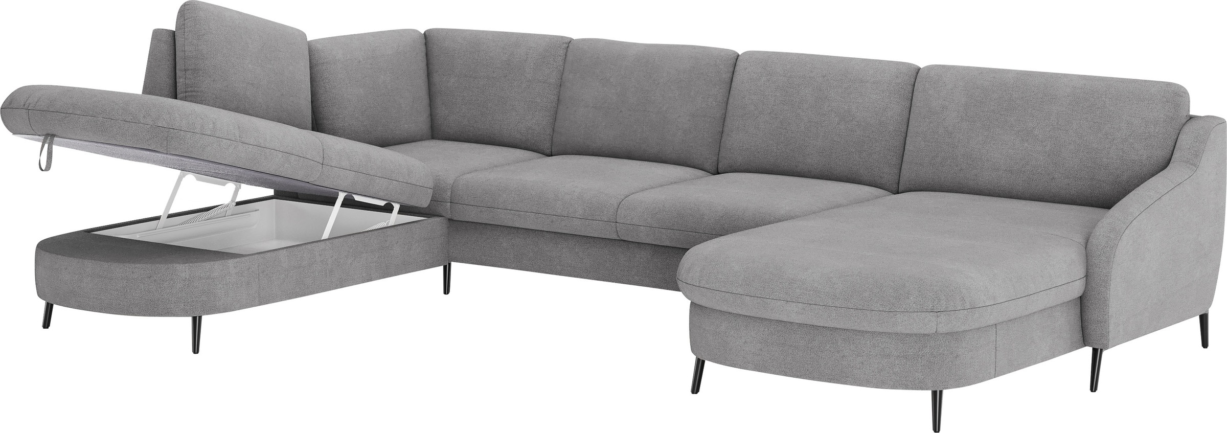 sit&more Wohnlandschaft »Soul U-Form«, wahlweise mit Bettfunktion und Bettkasten oder Schubkasten