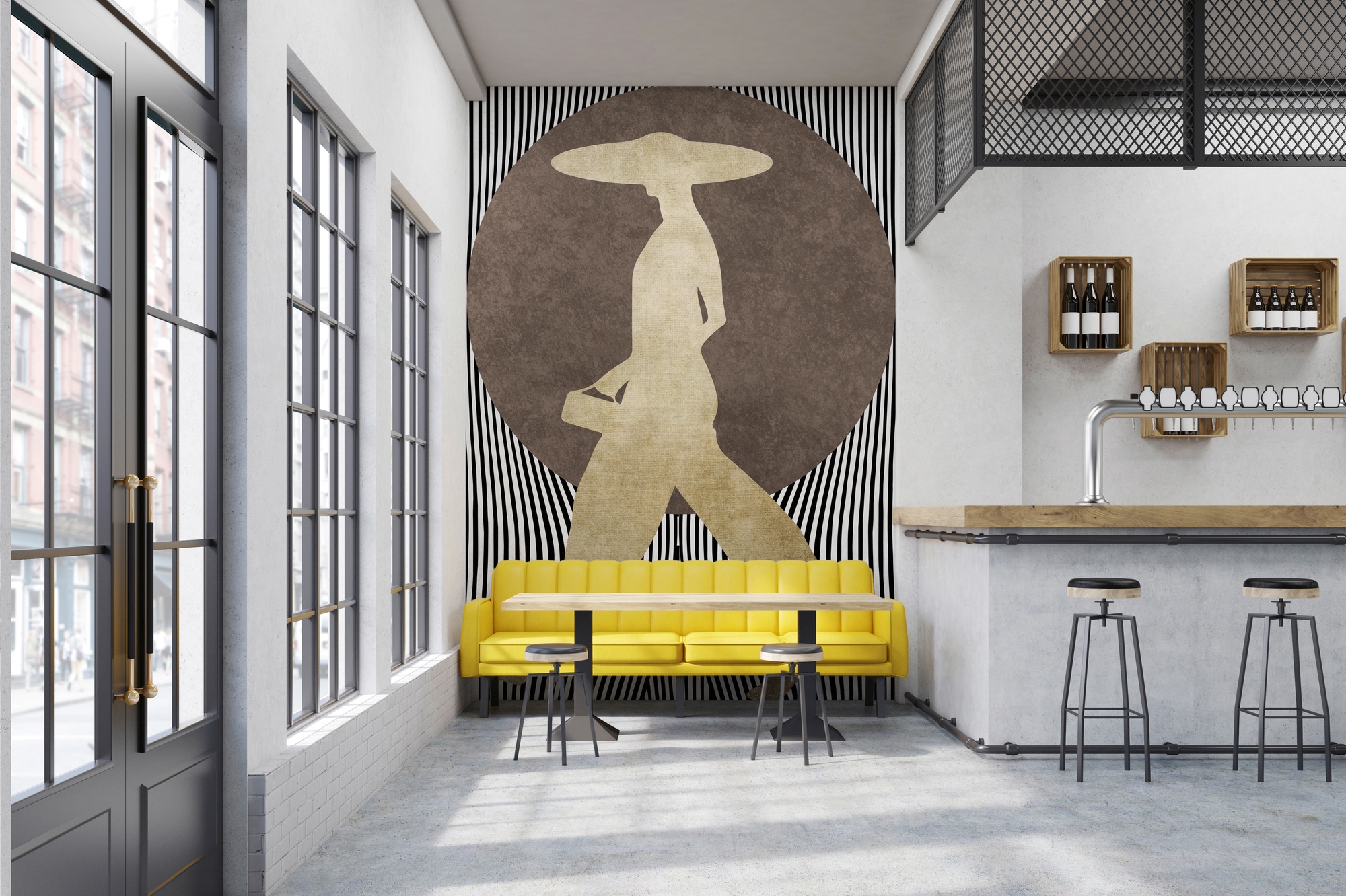 living walls Fototapete »ARTist La Madame Noir« Vlies, Wand, Schräge