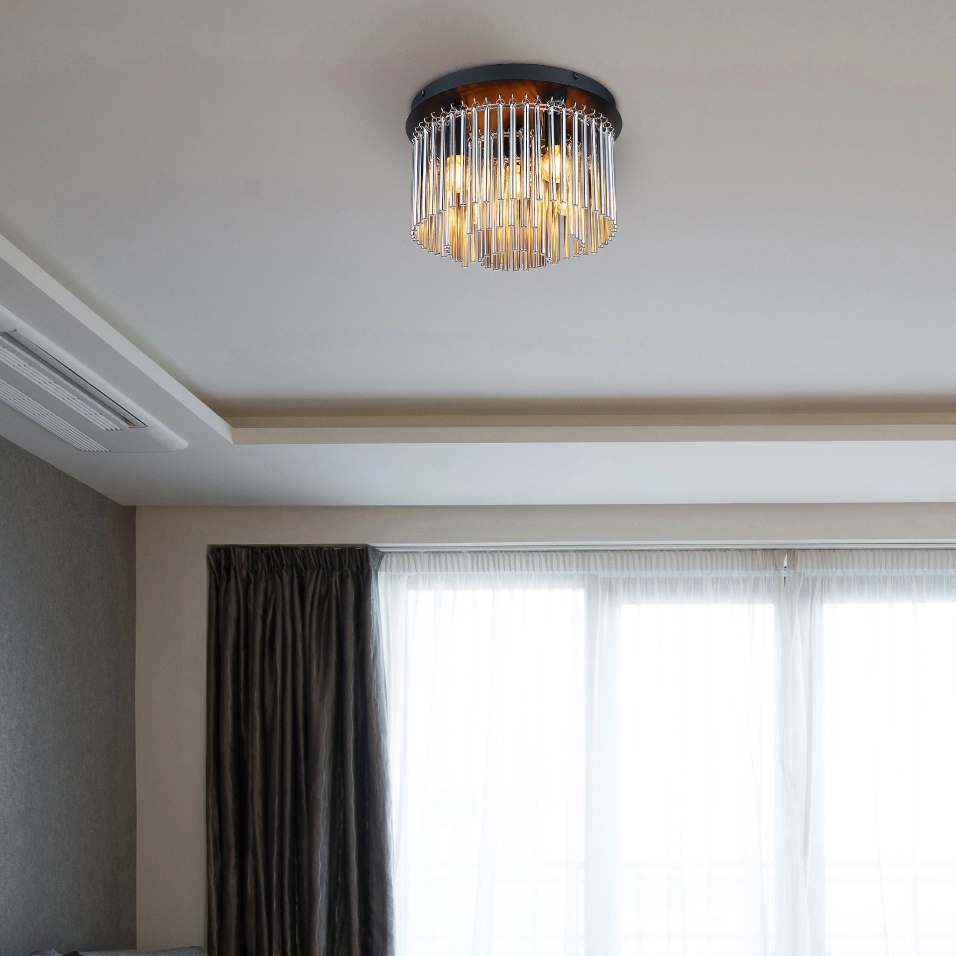 GLOBO LIGHTING Deckenleuchte »GORLEY«, Leuchtmittel E14 | ohne Leuchtmittel, Glasstäbe