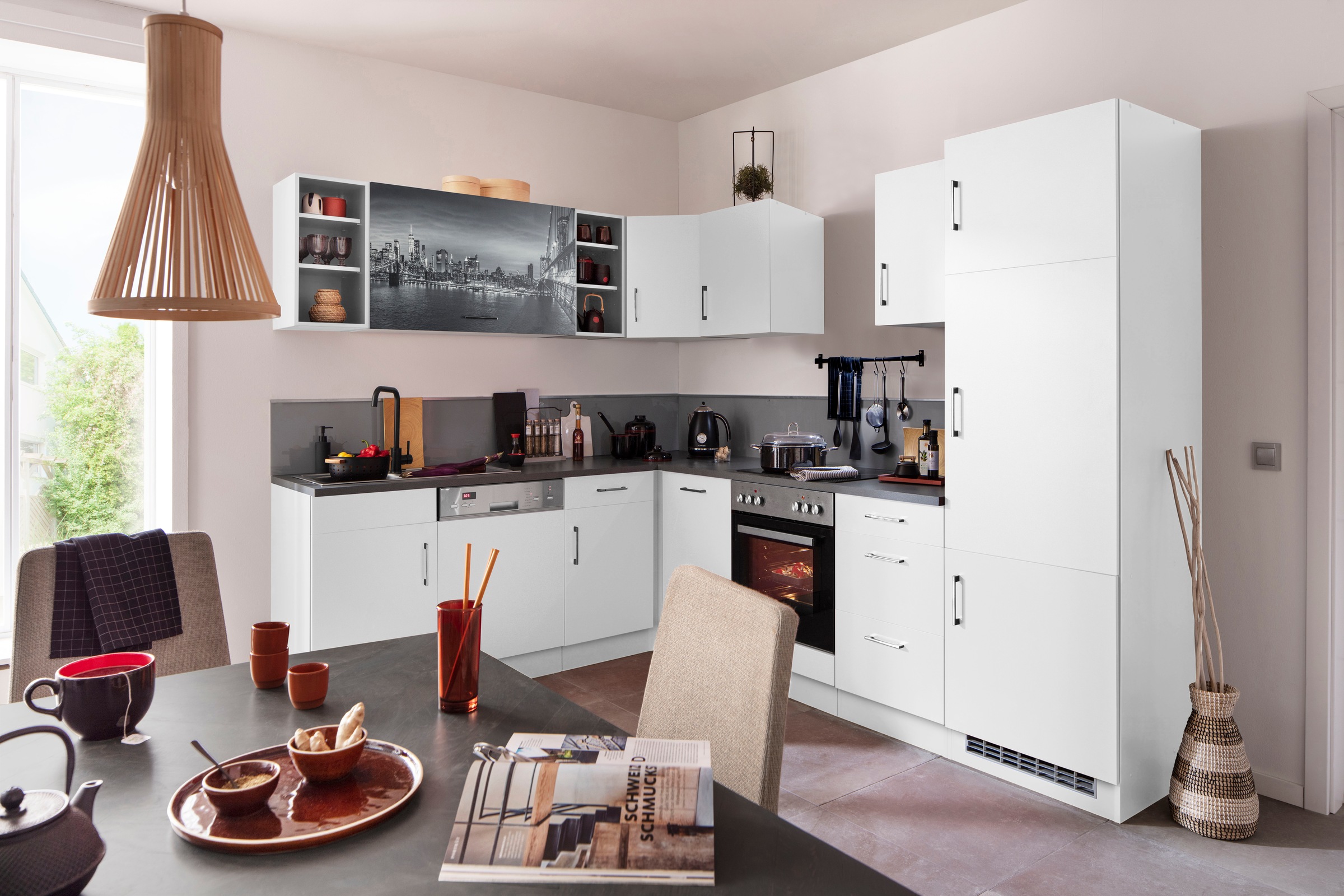 KOCHSTATION Küchenzeile »KS-Paris – Küchen mit einzigartigen Fotomotiven au günstig online kaufen