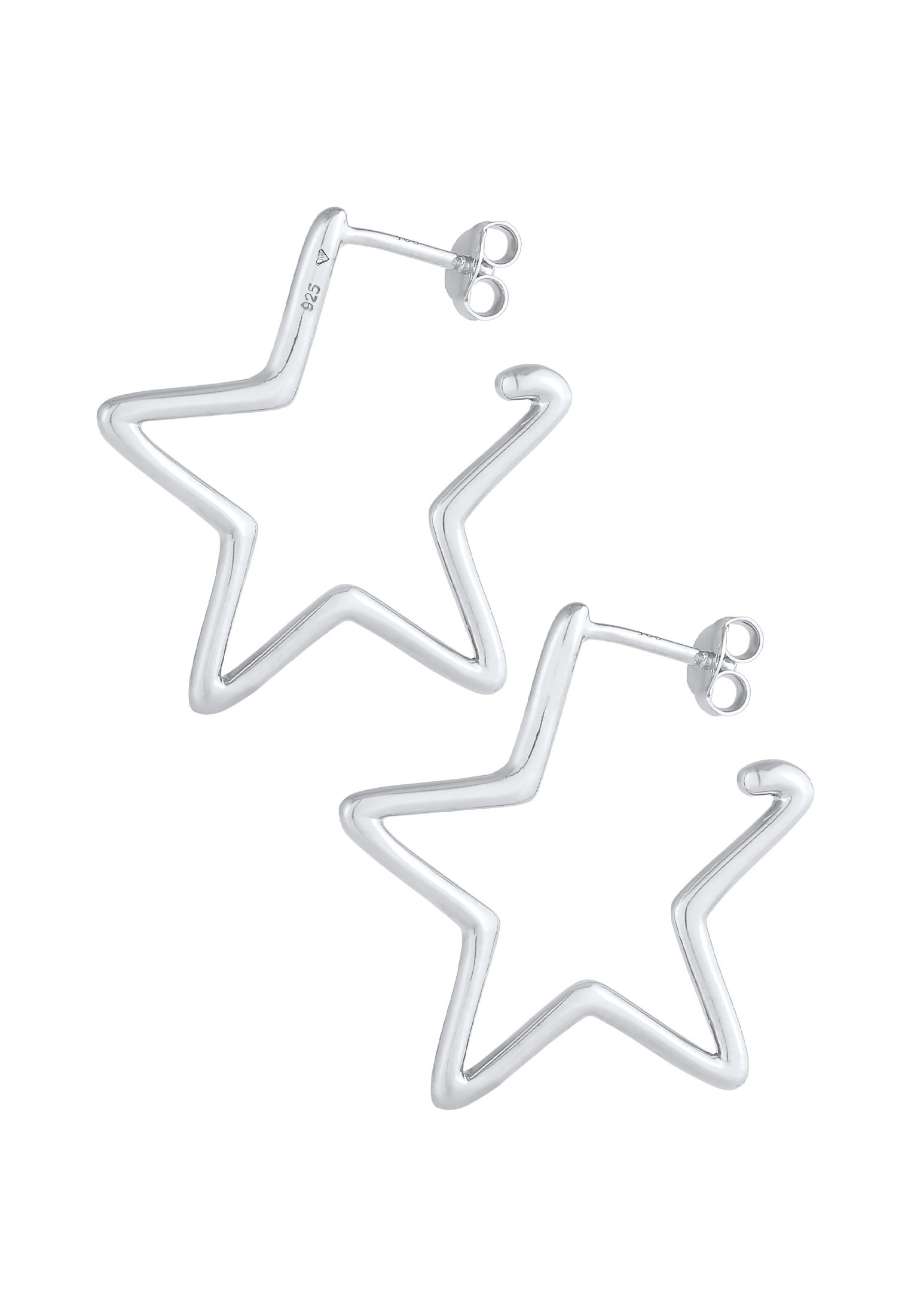 Elli Paar Ohrstecker »Creolen Stecker Stern Astro Filigran 925 Silber«