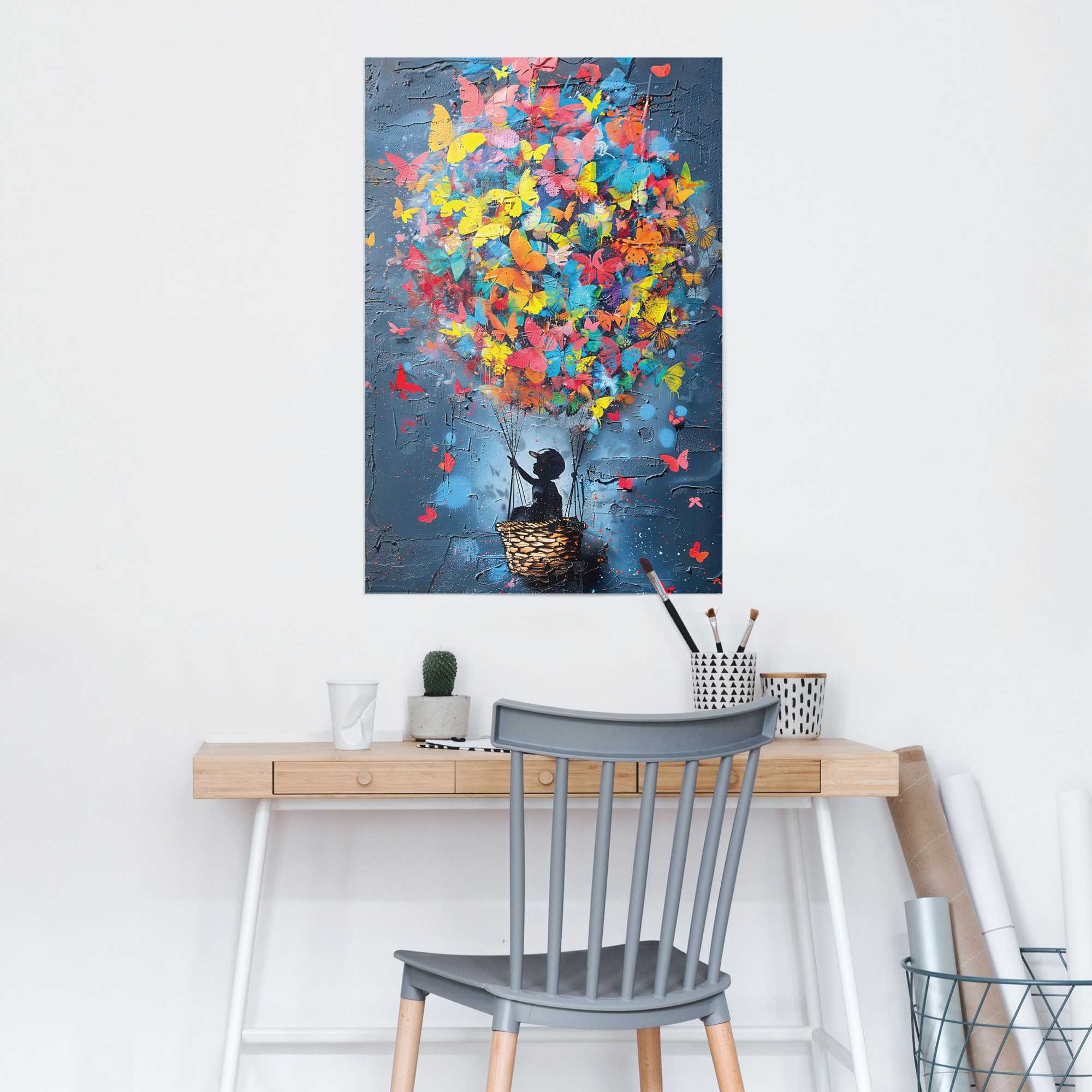 Reinders! Poster »Balloon Kid«, Wohnzimmer - Mehrfarbig - 150 gr. Papier - Street Art - 61x91,5 cm