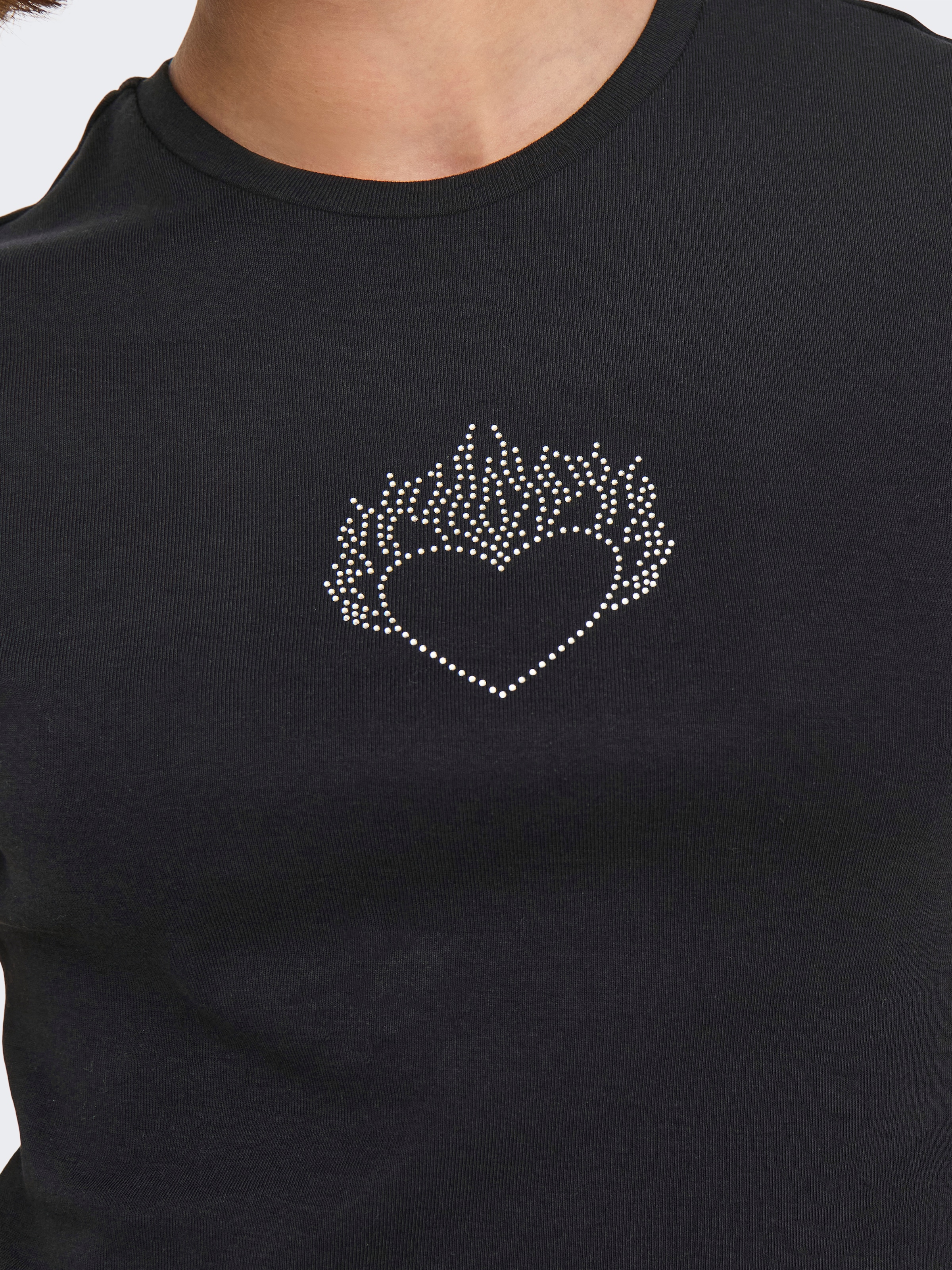 ONLY Kurzarmshirt »ONLKIRA S/S BLING O-NECK SHORT TOP JRS«