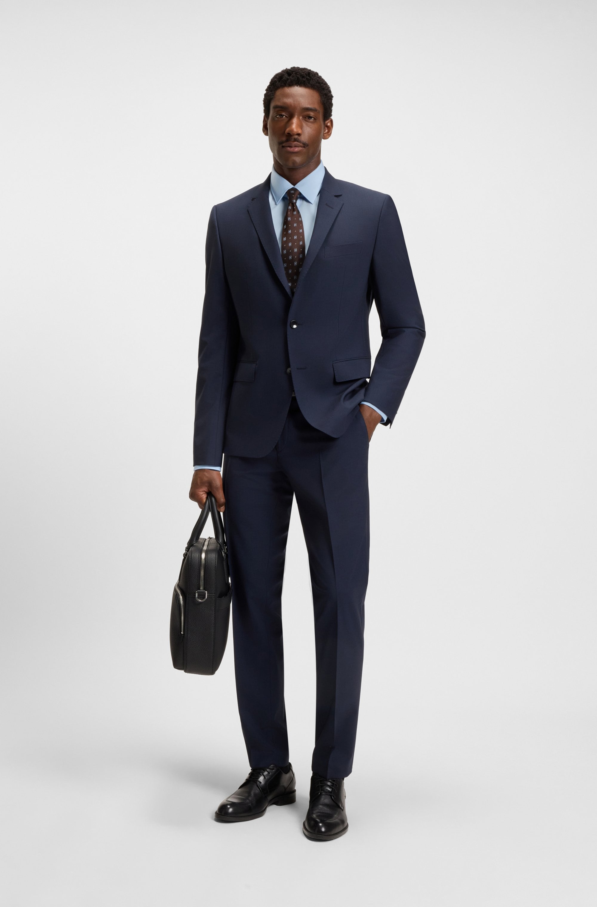 BOSS Businesshemd »Hank« Kentkragen, Slim-Fit, bügelleichte Qualität