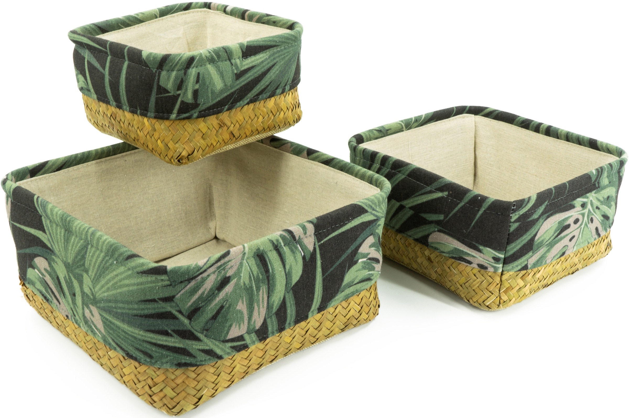 NOOR LIVING Organizer, (Set), Aufbewahrungskorb aus Geflecht Seegras, im Jungle Design kaufen