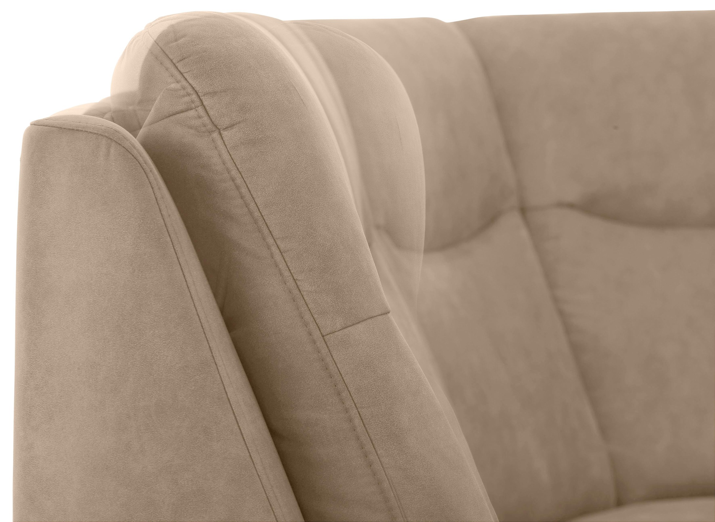 Home affaire Ecksofa »Boccaccio L-Form«, mit Federkern, incl. Kopfteilverstellung, wahlweise Bettfunktion