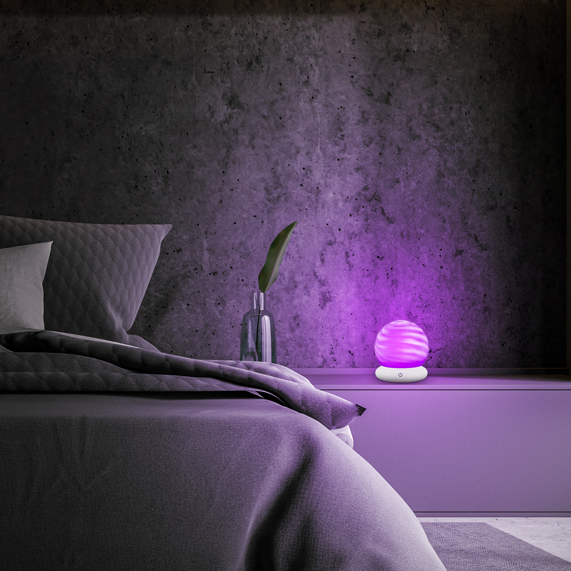 Briloner Leuchten LED Tischleuchte »LUSTRO« LED-Modul 1 Stk. Warmweiß 15x16,5 cm, Akku tauschbar, Wohnzimmer, Flur, Schlafzimmer