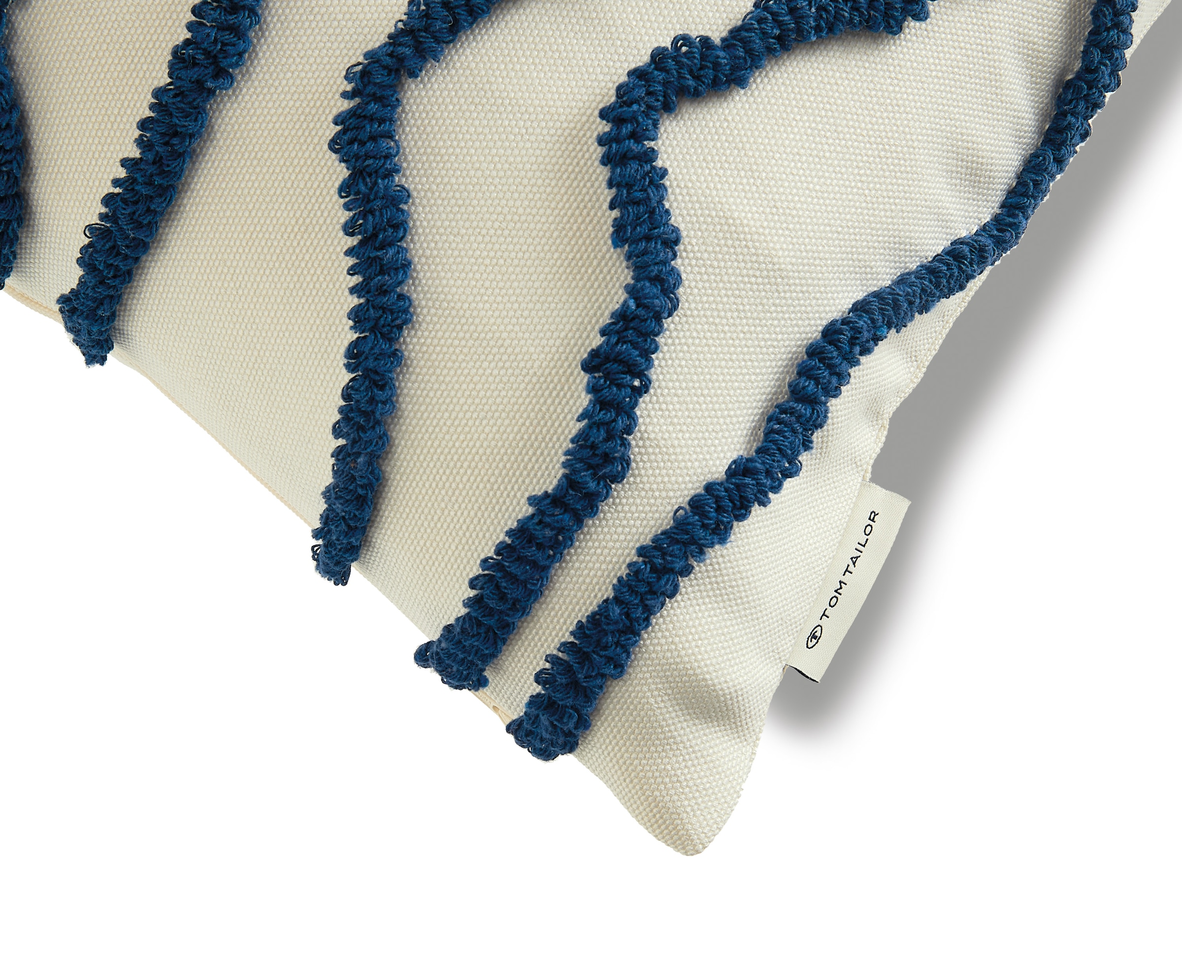 TOM TAILOR HOME Dekokissen »Wavy«, bestickt, mit hohem Baumwollanteil