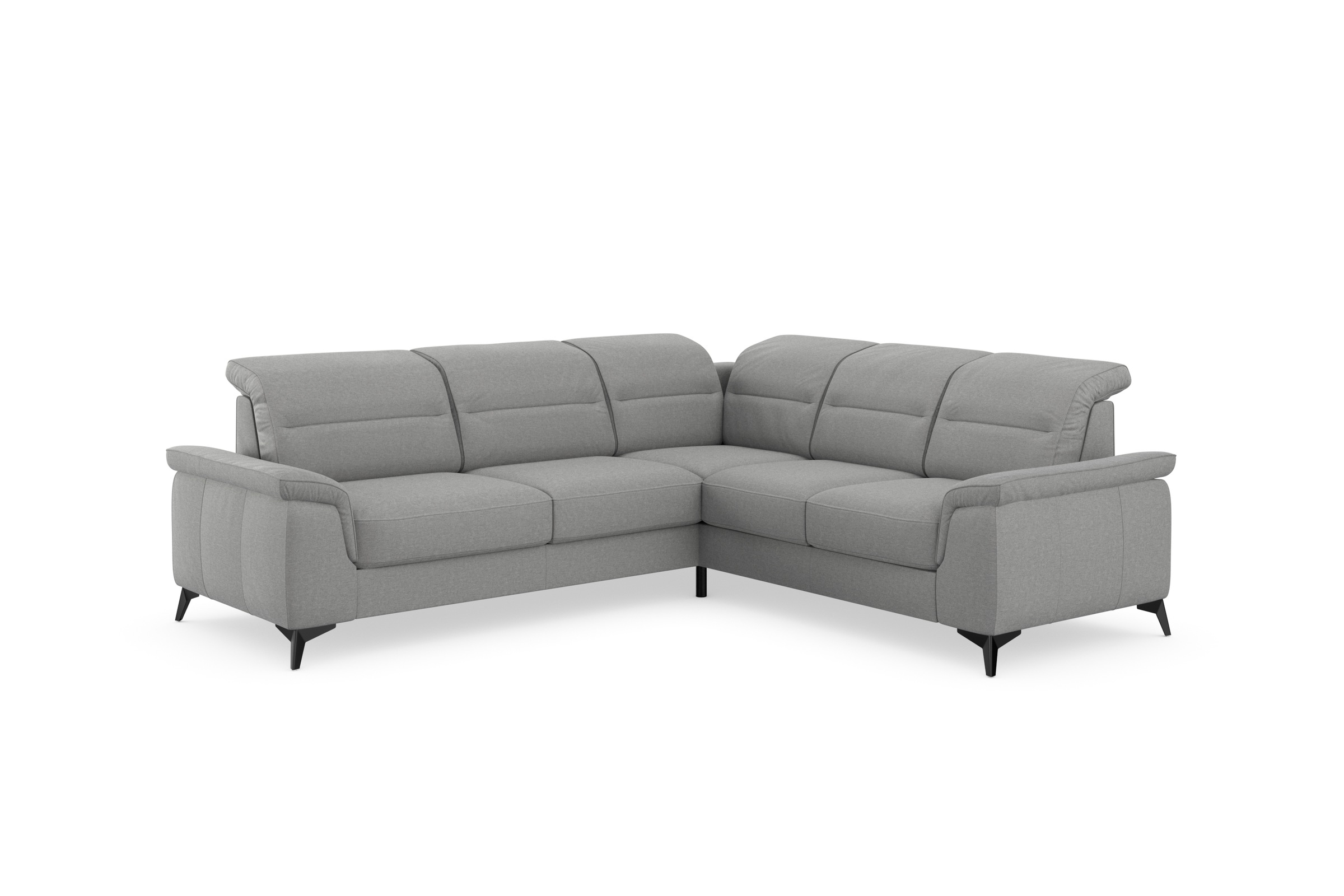 sit&more Ecksofa »Sinatra L-Form«, optinal mit Kopfteilverstellung und Armteilfunktion, Metallfüße