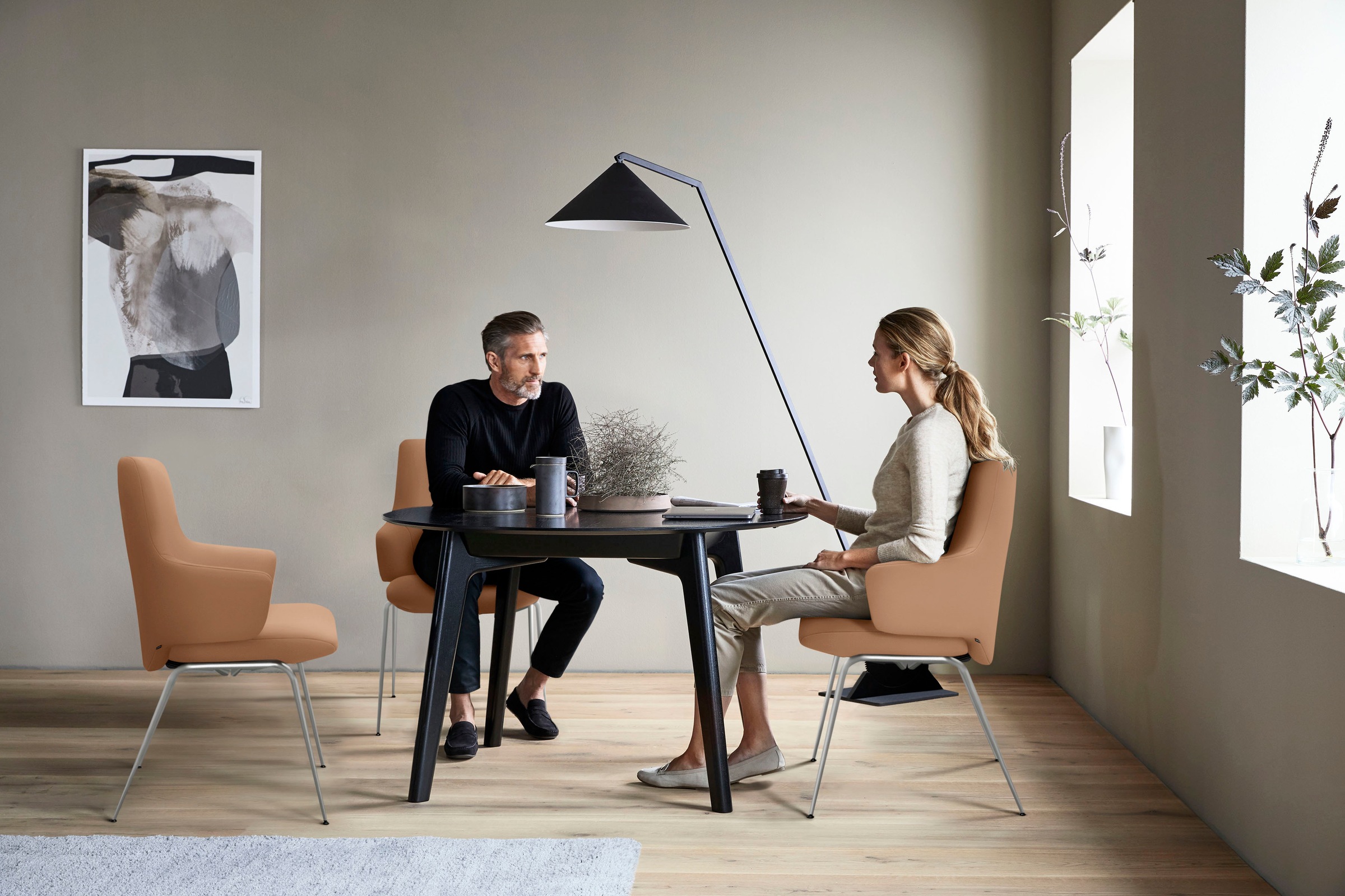 Stressless® Polsterstuhl »Laurel«, Leder PALOMA, Low Back mit Armlehne, Größe L, mit Beinen aus Stahl in Chrom matt