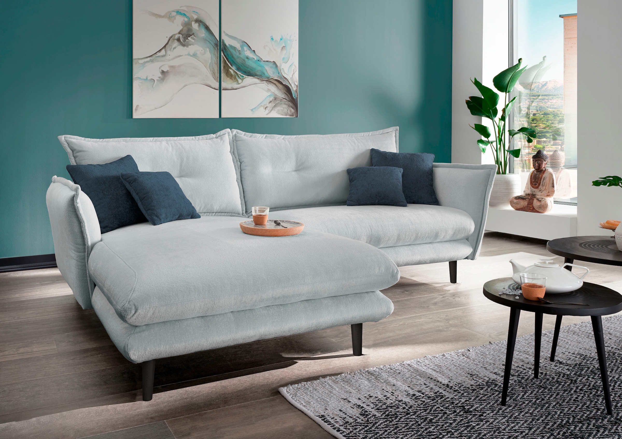 INOSIGN Ecksofa »Lazio«, in verschiedenen Bezugsqualitäten und Farben liefe günstig online kaufen
