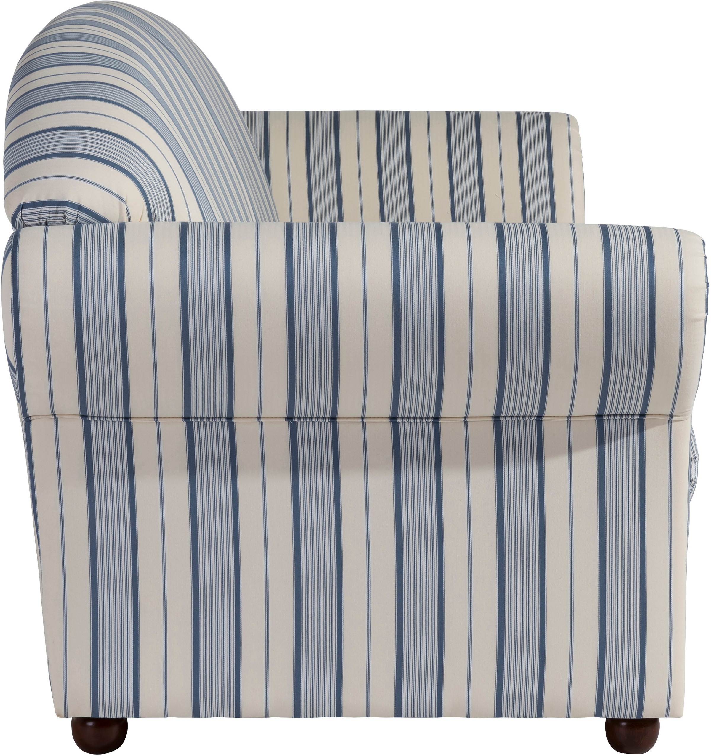 Max Winzer® 2-Sitzer »Caros, klassisch modernes Sofa, elegant geschwungene Formensprache«, bequem durch Federkernunterfederung, Retro, Streifendesign