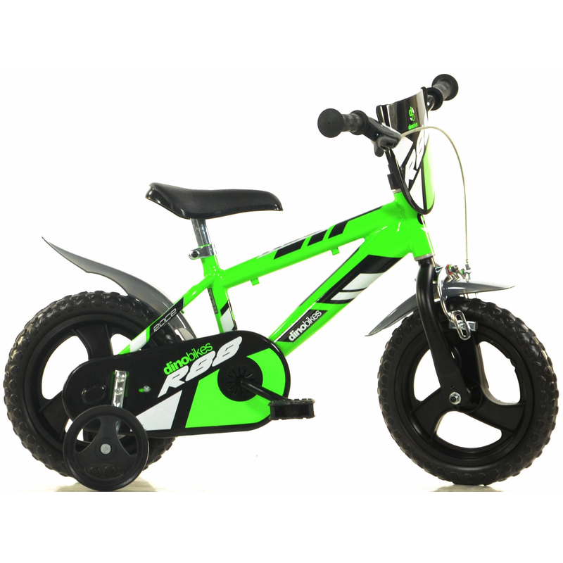 DINO Kinderfahrrad »Jungenfahrrad 12 Zoll« 1 Gang mit Stützrädern und Frontschild grün