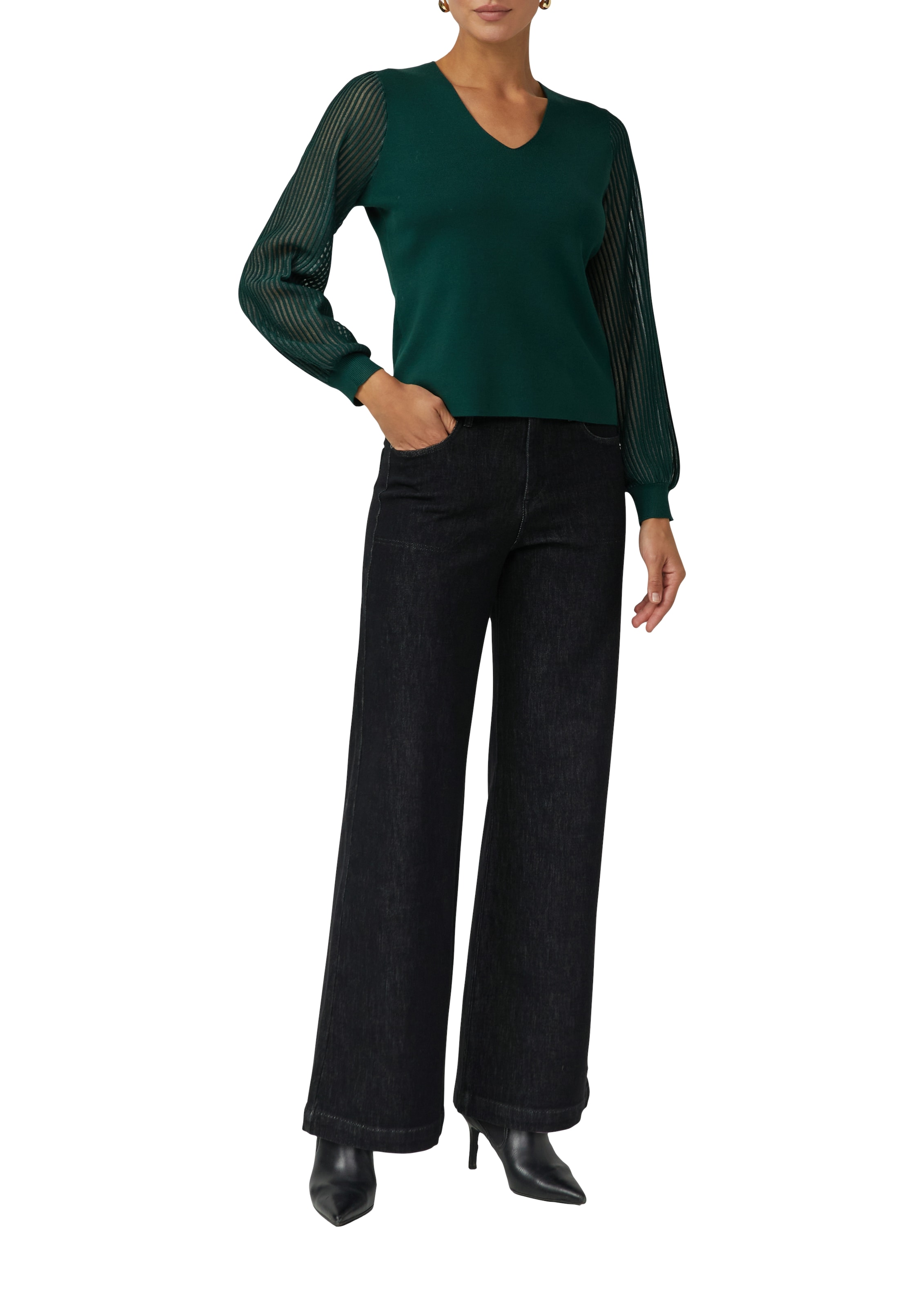 s.Oliver BLACK LABEL Strickpullover mit V-Ausschnitt