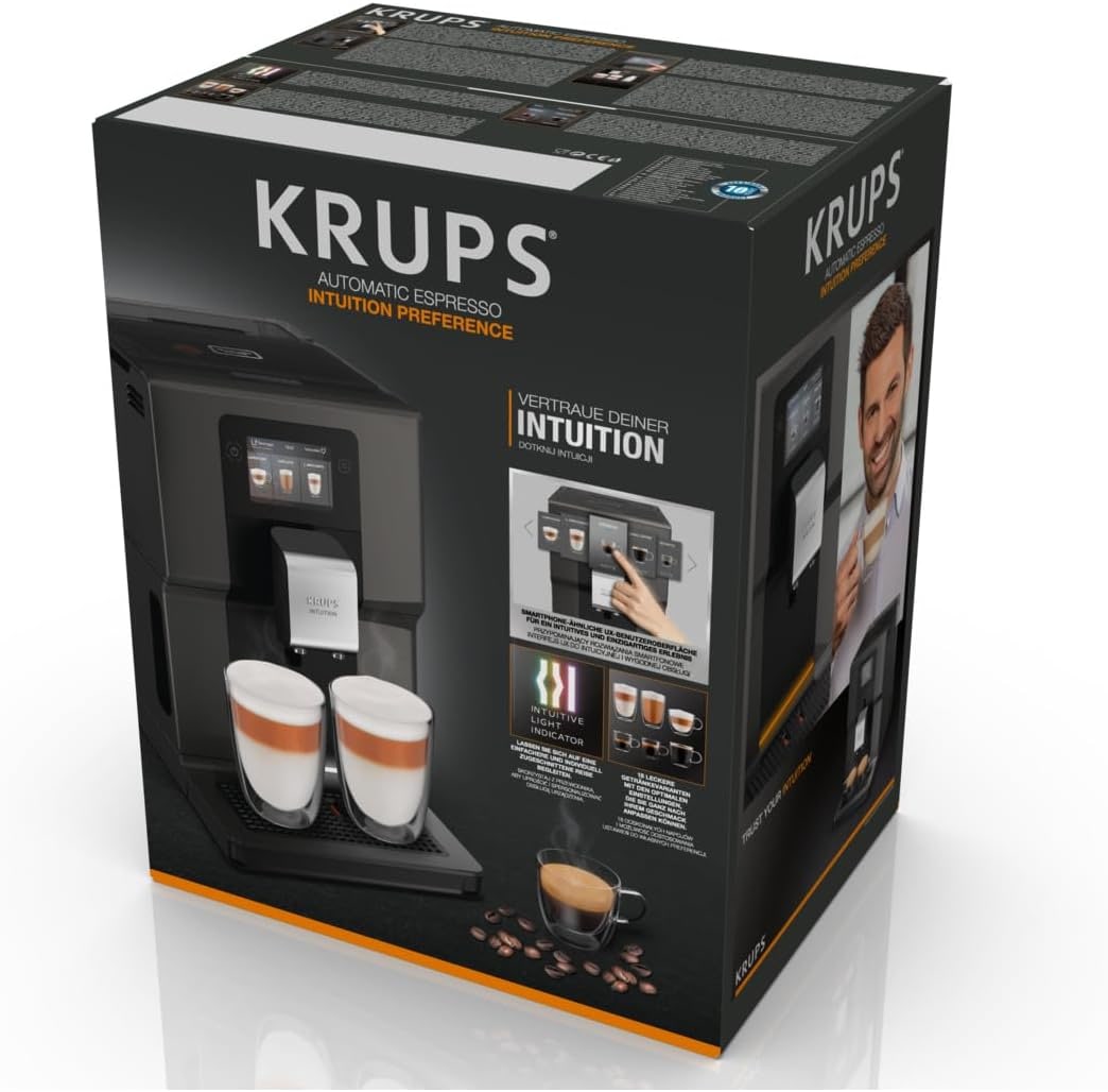Krups Kaffeevollautomat »EA872B Intuition Preference« 3,5"-Farb-Touchscreen, intuitive farbige Lichtanzeigen
