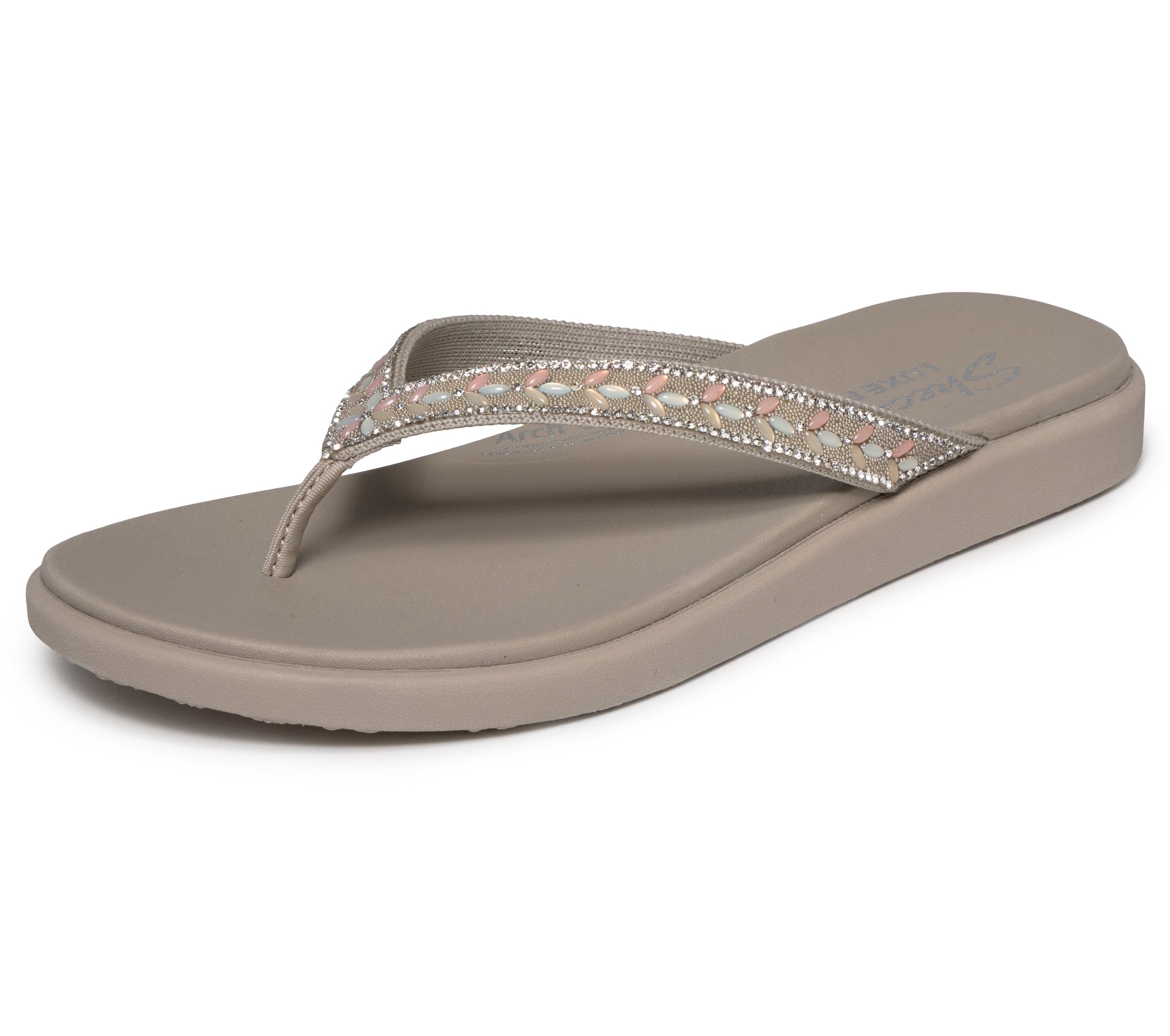 Skechers Zehentrenner »MEDITATION LUXE-«  Strandschuh, Sommerschuh, Badeschuh mit Glitzersteinchen