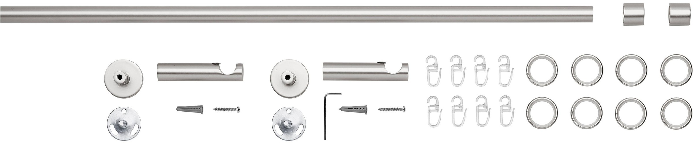 Good Life Gardinenstange »CAP« Ø 16 mm 1 läufig-läufig Fixmaß mit Ringen günstig online kaufen