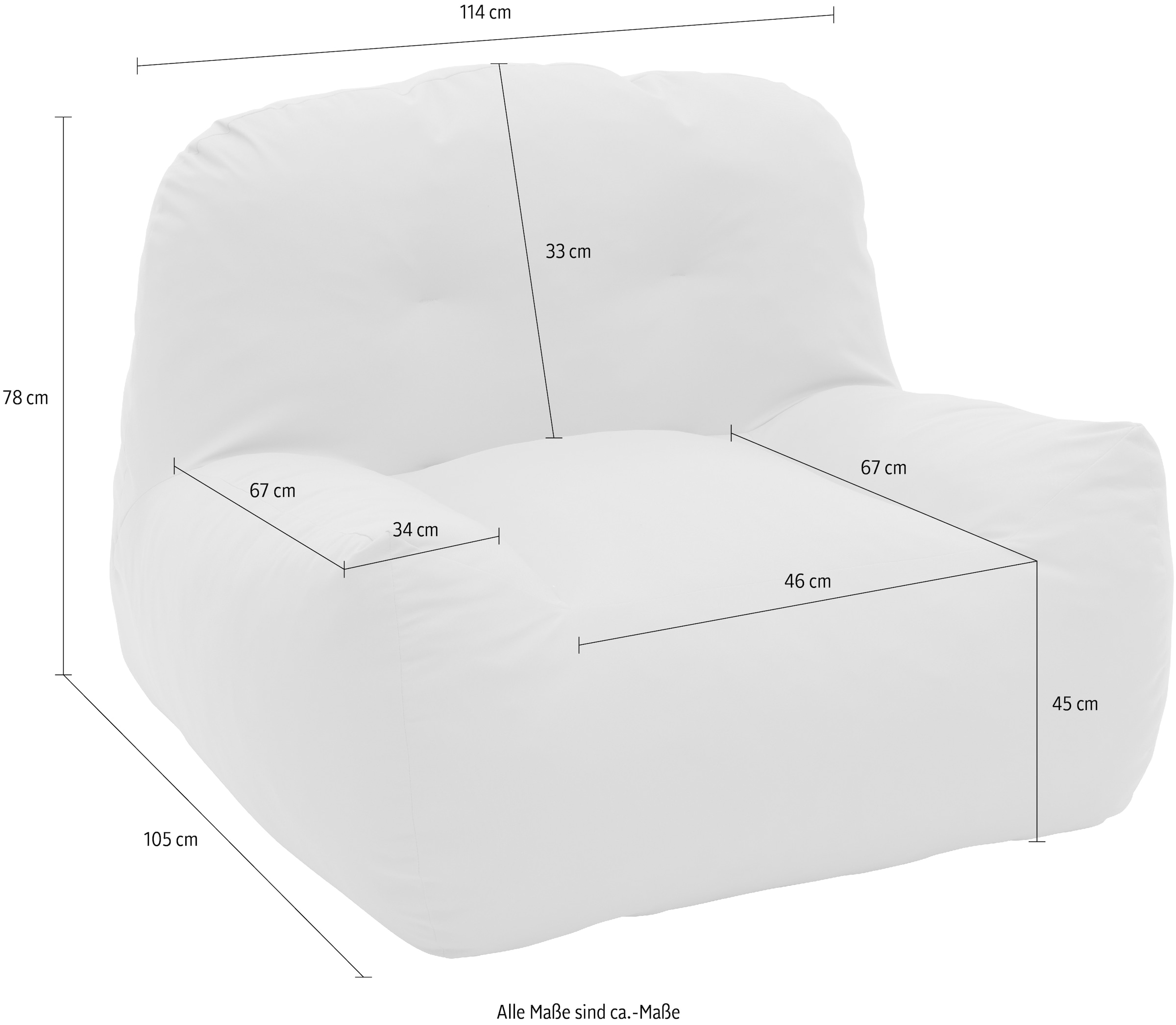 DOMO collection Sessel »Synne, für drinnen und draußen, Balkon, Terrasse, Garten:«, Outdoor-Sessel, passt sich deiner Körperform an