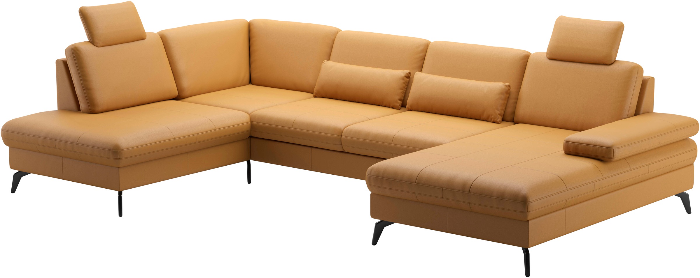 sit&more Wohnlandschaft »Morris U-Form, inkl. Sitztiefenverstellung«, wahlweise mit Armteilverstellung, Bettfunktion & Bettkasten