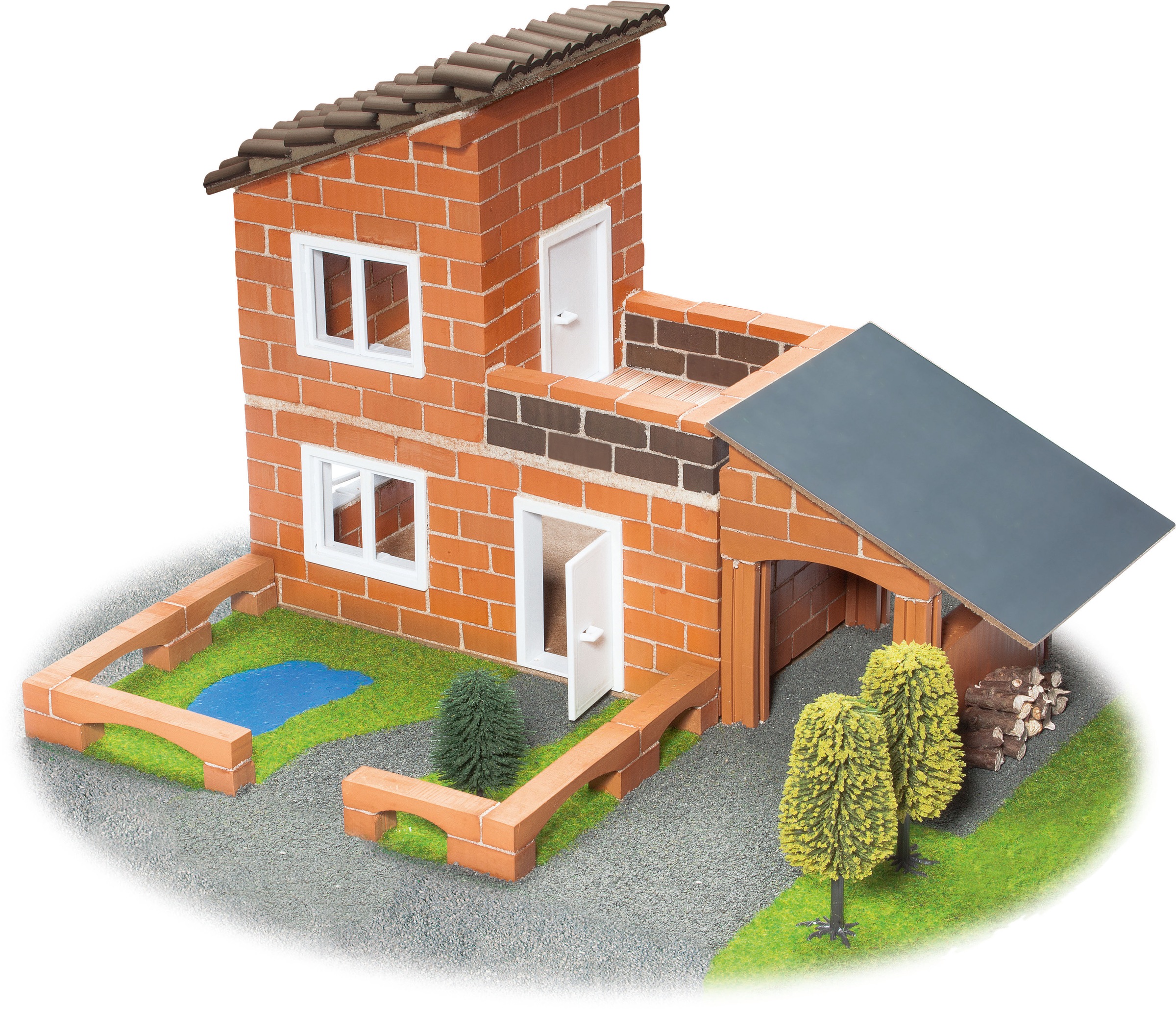 2. Bild von teifoc Steinbaukasten »Villa mit Garage«, (330 St.), Made in Germany