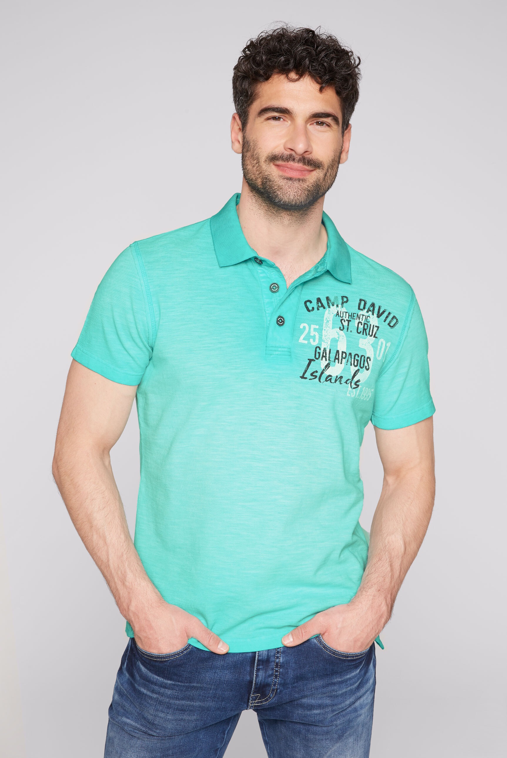 CAMP DAVID Poloshirt, aus Baumwolle