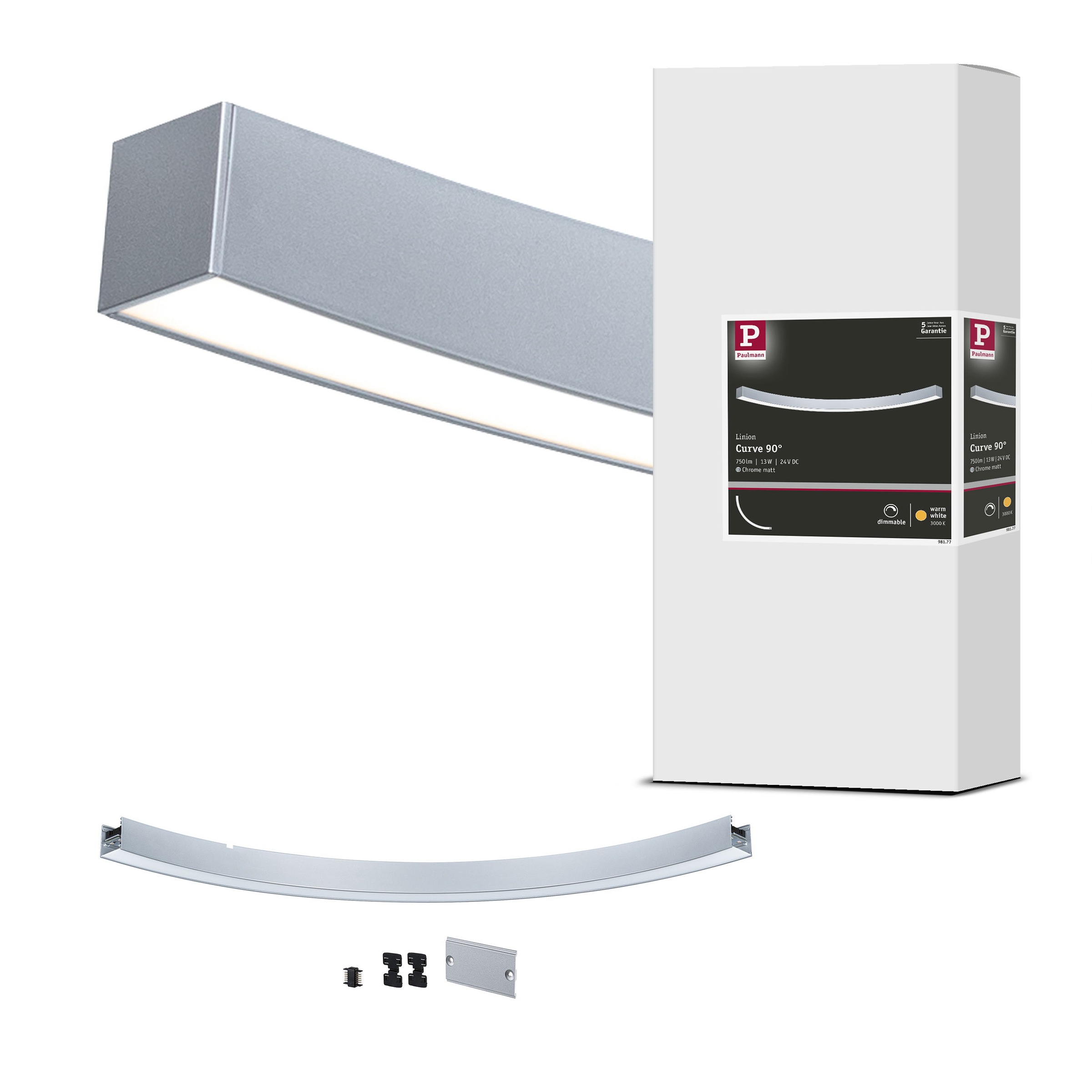 Paulmann Schienensystem-Leuchten »Linion Lichtkanal 90 ° 2x750lm 3000K«, (1 günstig online kaufen