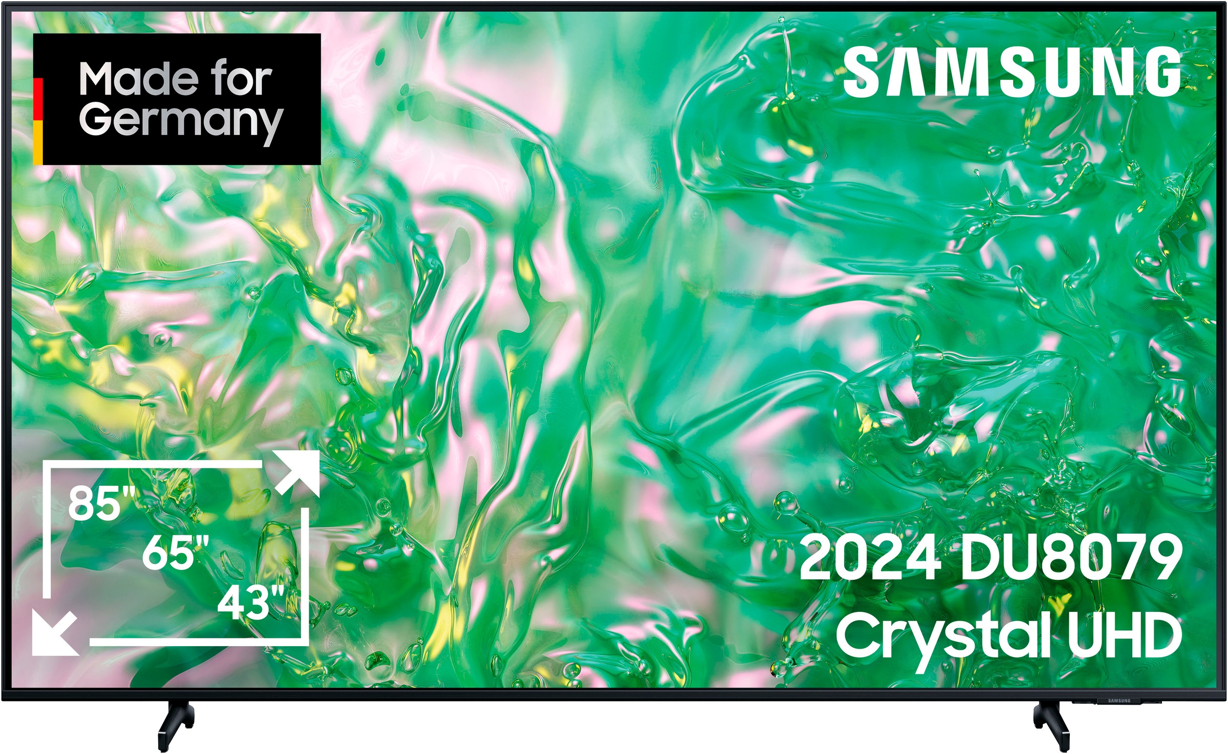 SAMSUNG LED-Fernseher »GU65DU8079U« 163 cm/65 ′′ Smart-TV Crystal UHD, Q-Symphony, Dolby Surround Sound, Triple Tuner, Smart-Hub schwarz 3-seitig...