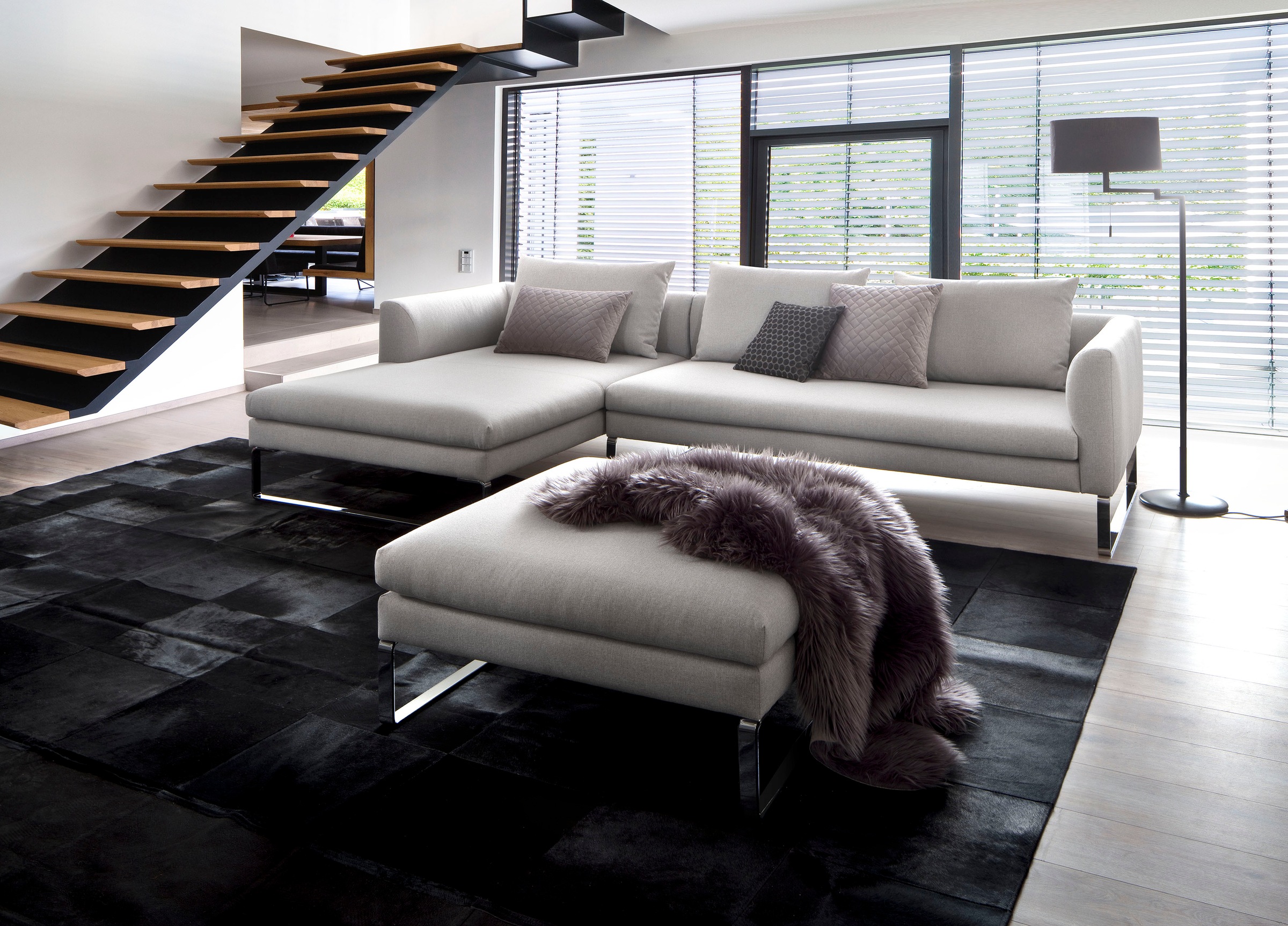 3C Candy Ecksofa »Avola modern elegantes Designsofa mit Bügelfuß, L-Form«, günstig online kaufen