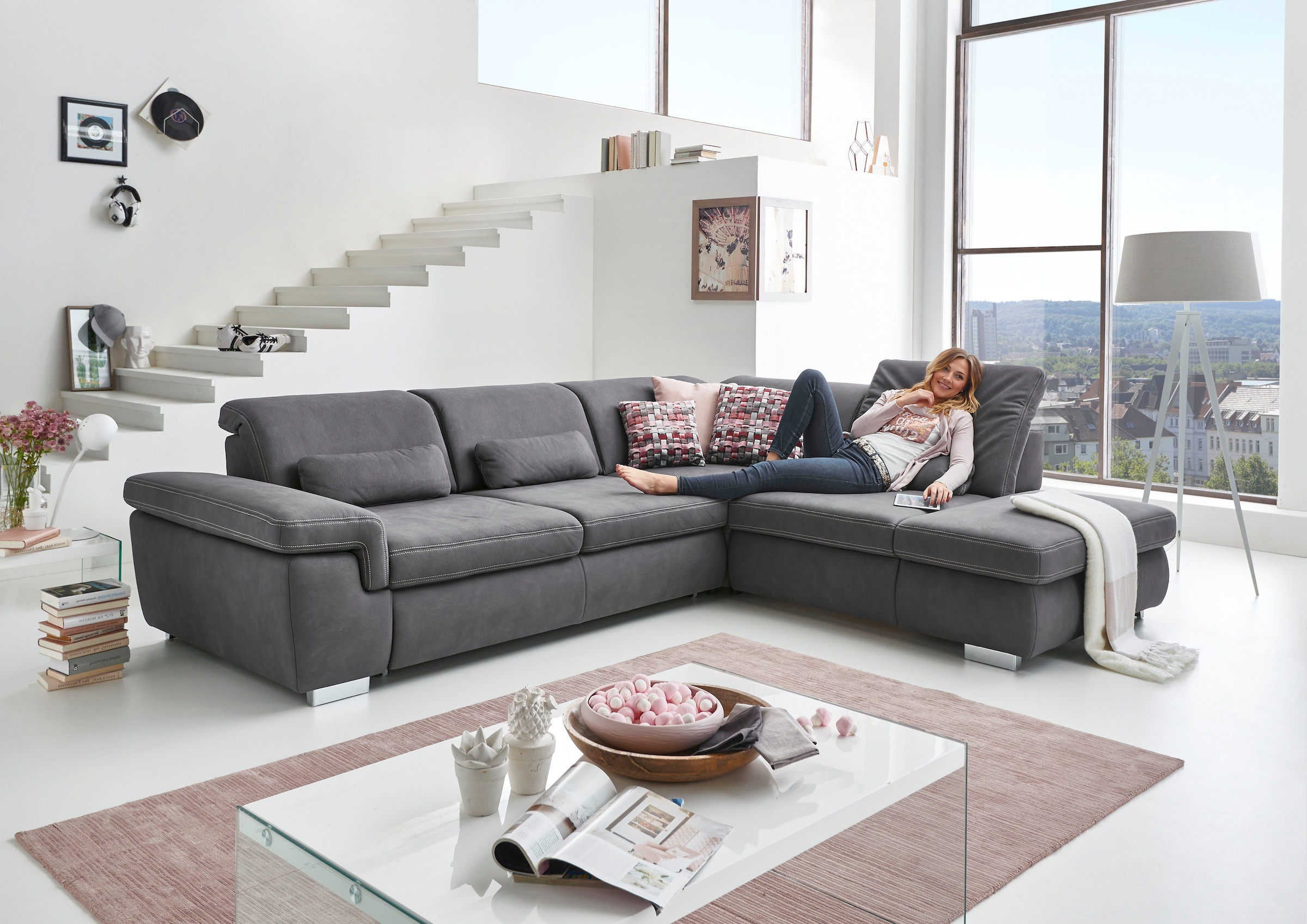 Die PlanBar Ecksofa »MP-IN17041 L-Form«, Sitztiefenverstellung, optional mi günstig online kaufen