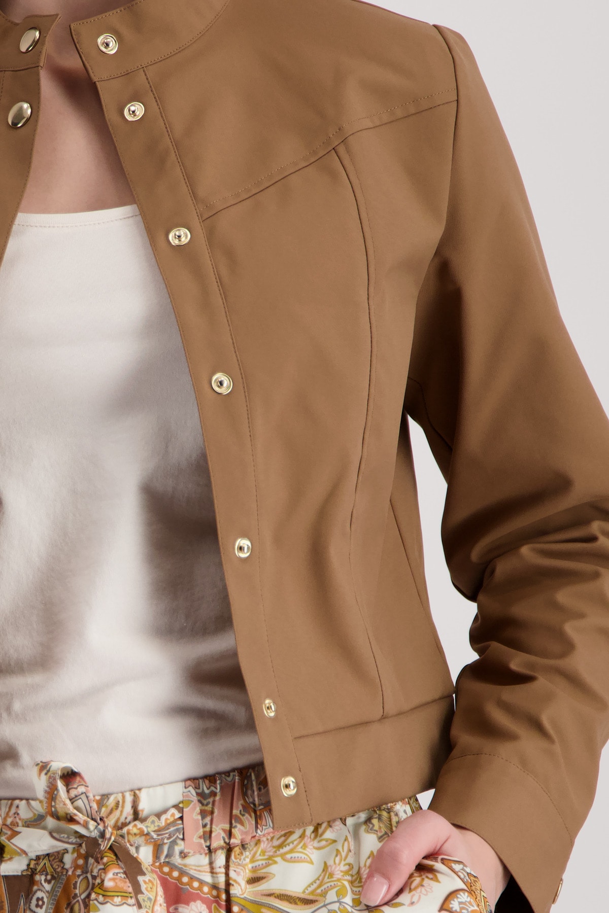 Monari Blouson »Jacke Trench« ohne Kapuze Regular fit mit Stehkragen