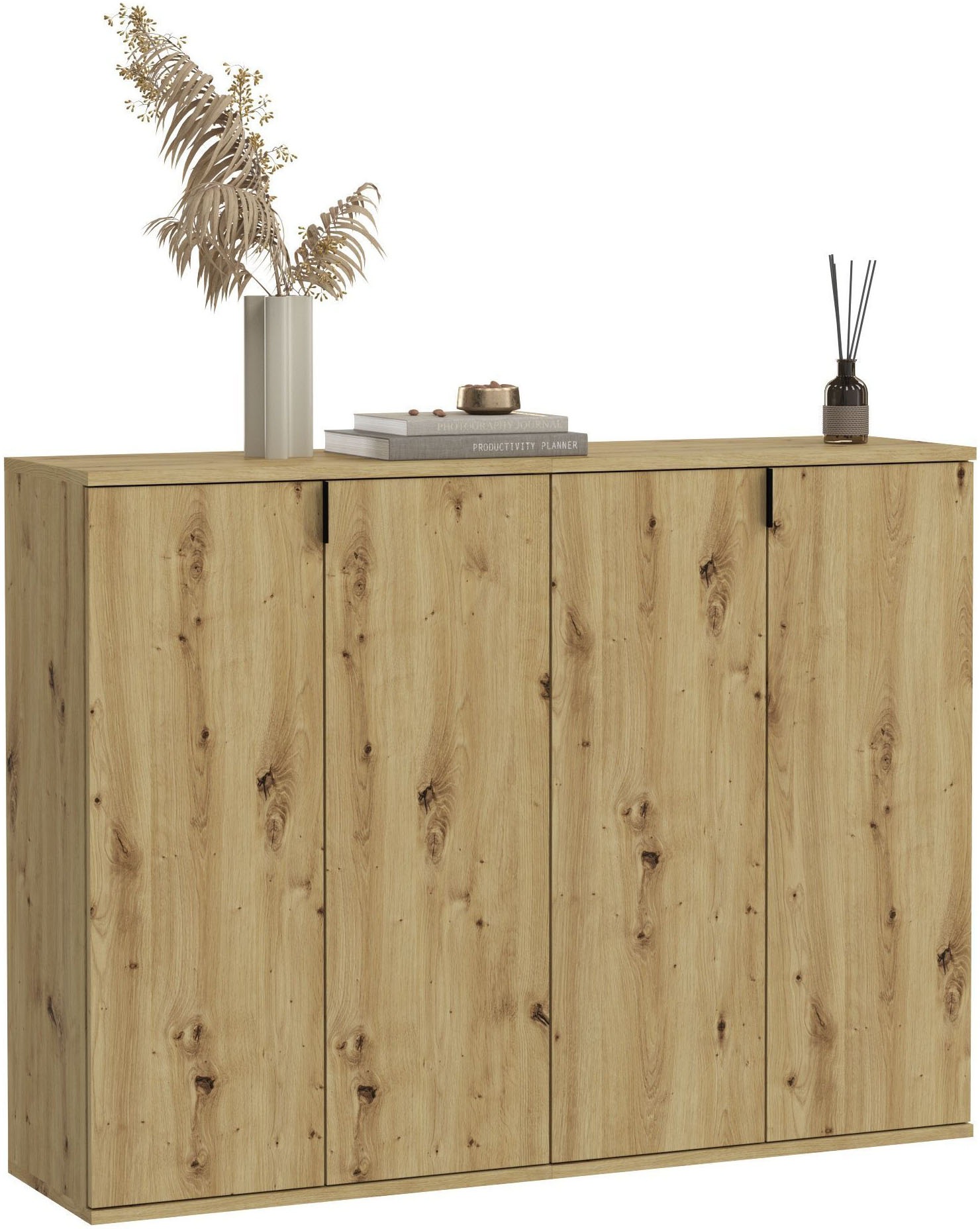 INOSIGN Garderoben-Set »Trondheim, Breite 122 cm, best. aus 2 Kommoden, 4 Türen, 12 Fächer«, (Set, 2 St.), Kommode, Sideboard, Kommodenkombination, Kommoden Set