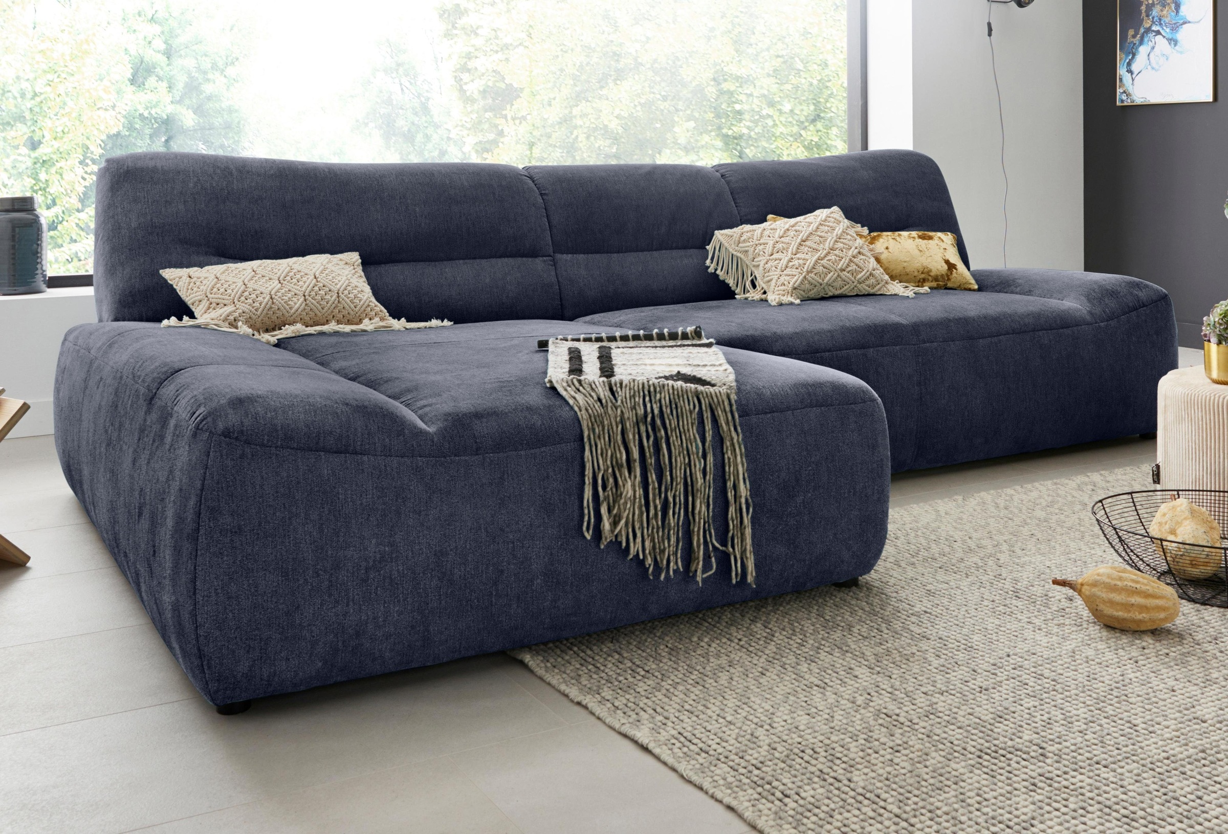 DOMO collection Ecksofa »Cesena moderne Polsterecke mit flachen Armlehnen, günstig online kaufen