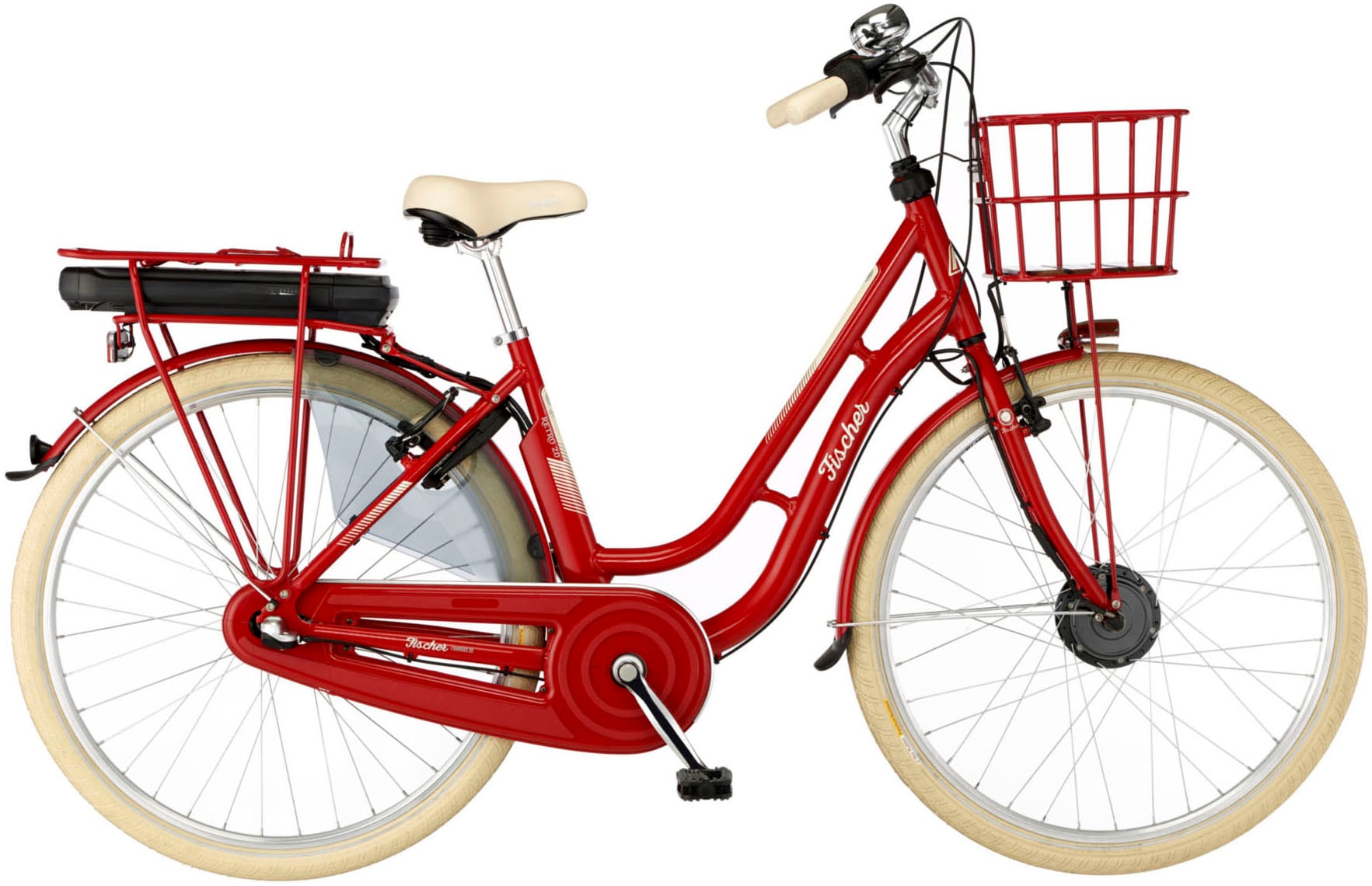 FISCHER Fahrrad E-Bike »CITA RETRO 2.0 418 48«, 3 Gang, Shimano, Shimano 3-Gang Nexus Nabenschaltung, (mit Akku-Ladegerät-mit Werkzeug), Pedelec