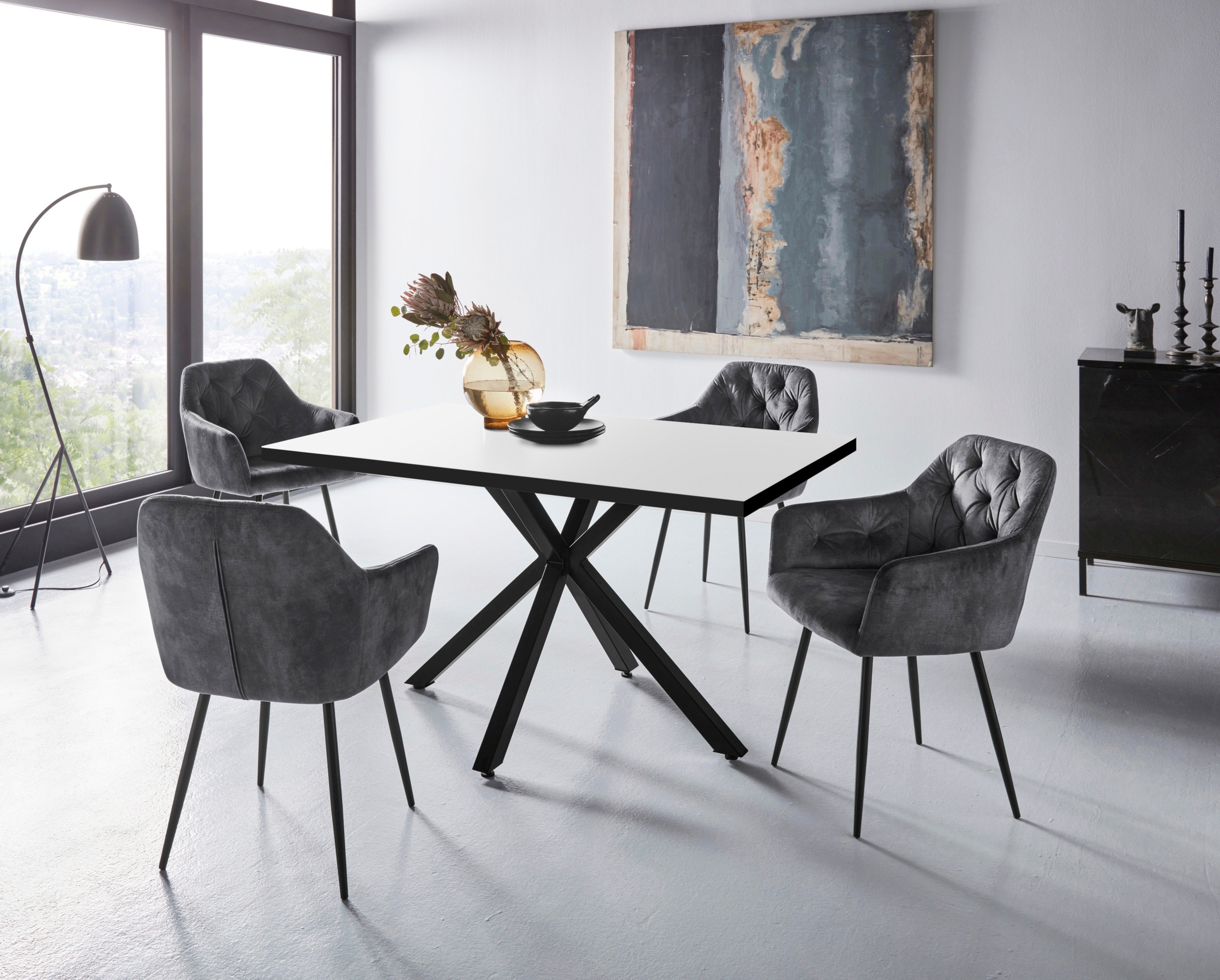 HELA Essgruppe »CLEO Tischgruppe Bestseller«, (Set, 5 tlg., 1 Tisch / 4 Stü günstig online kaufen