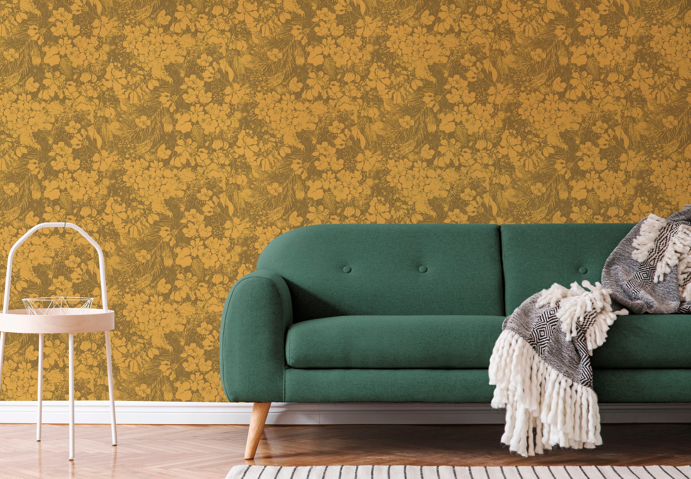 Superfresco Easy Vliestapete »Arts & Craft Ocker« grafisch texturiert grafisch