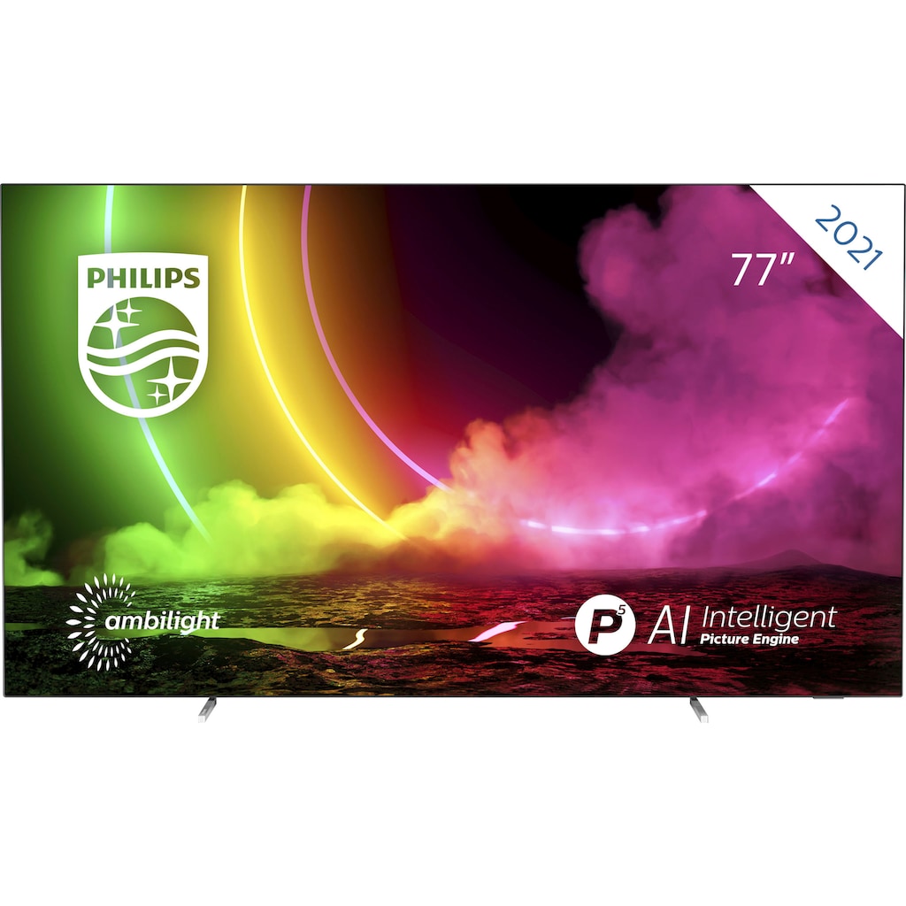 Philips OLED-Fernseher »77OLED806/12«, 194 cm/77 Zoll, 4K Ultra HD, Smart-TV, 4-seitiges Ambilight