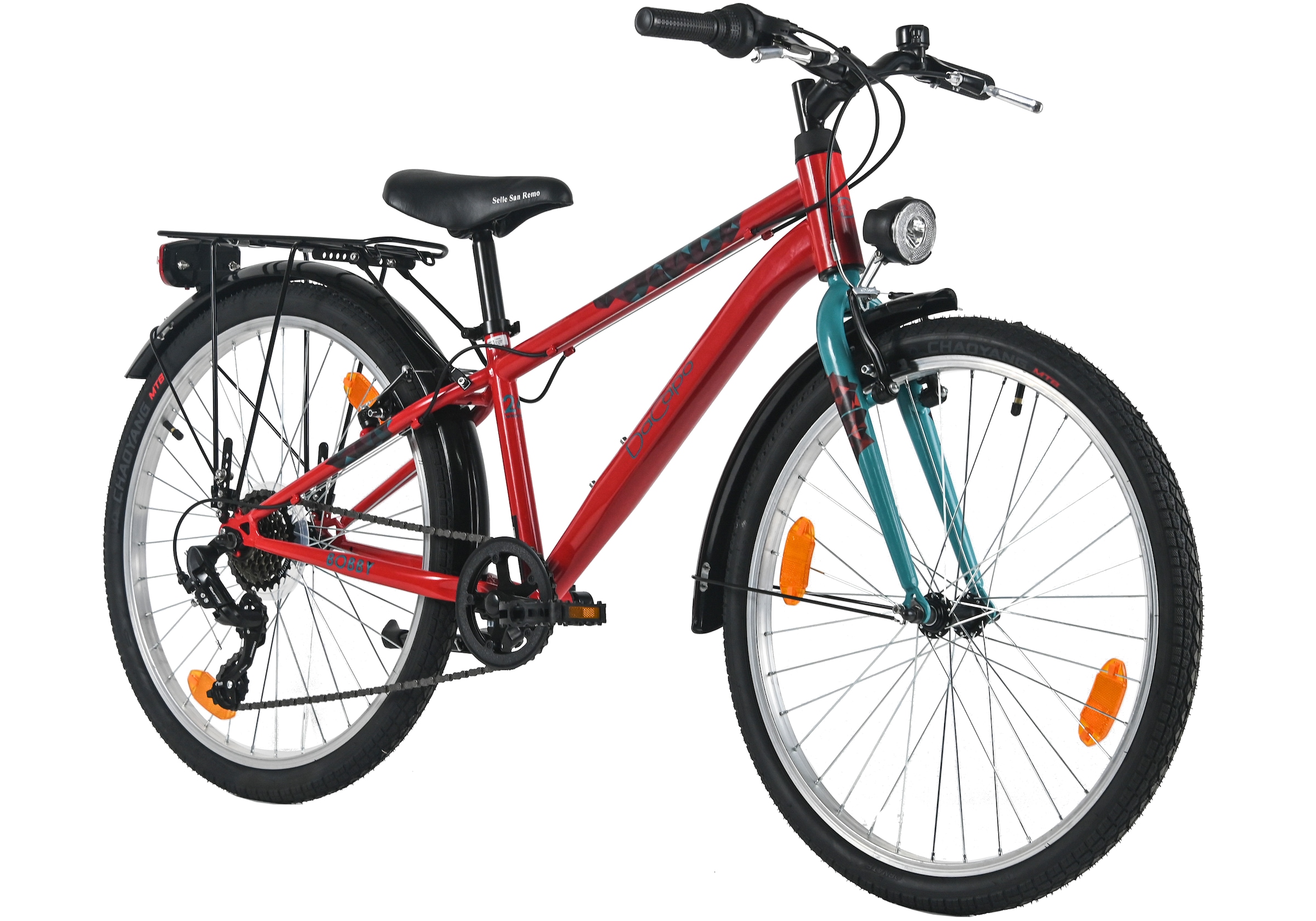 Dacapo Kinderfahrrad »24" Bobby Rot 7 Gänge RH 32 cm - Ab 8 Jahre« 7 Gang Kettenschaltung