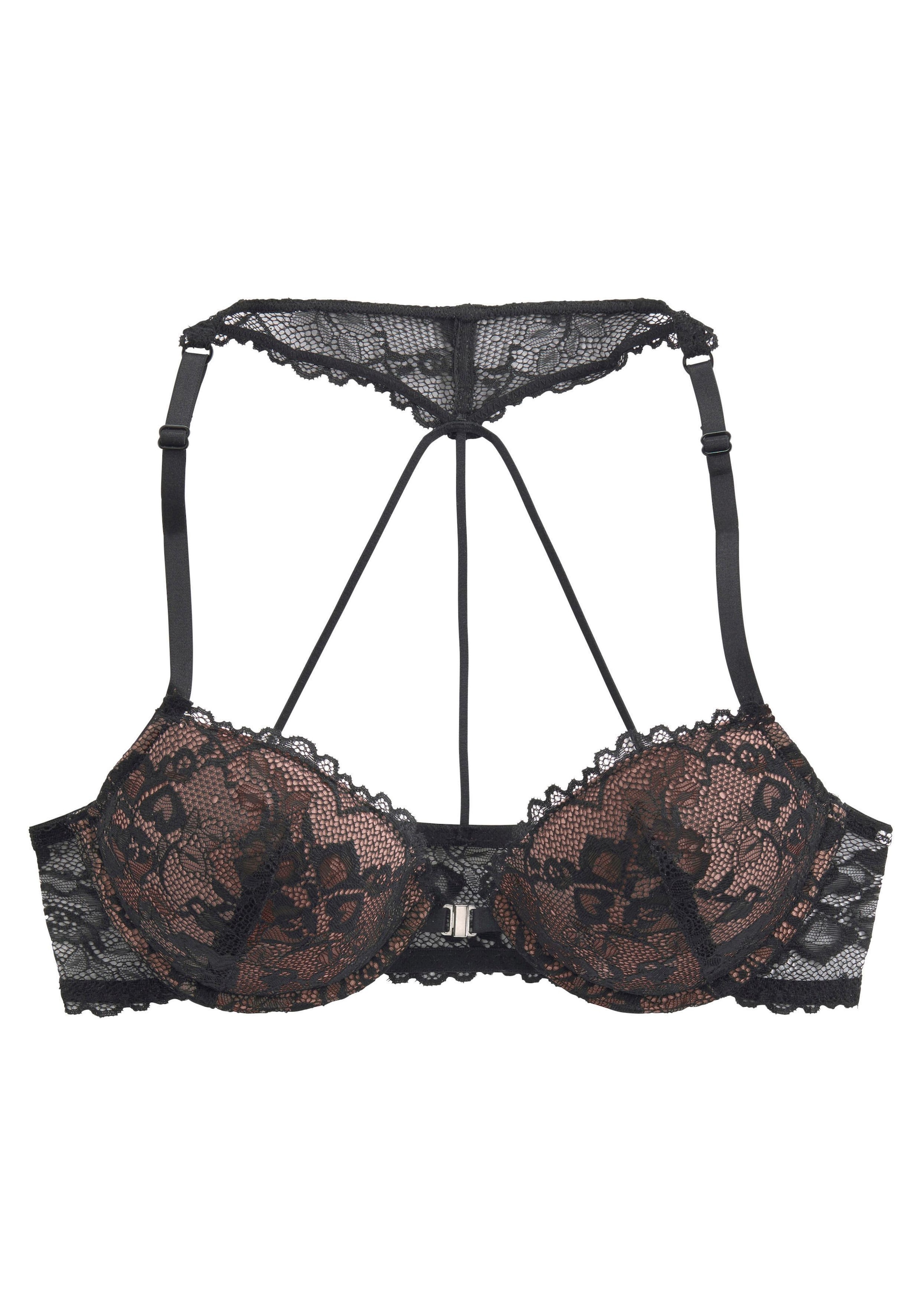 Spitzenrücken dekorativem bestellen LASCANA sexy Online-Shop Dessous Push-up-BH, mit im Bänderdesign, im