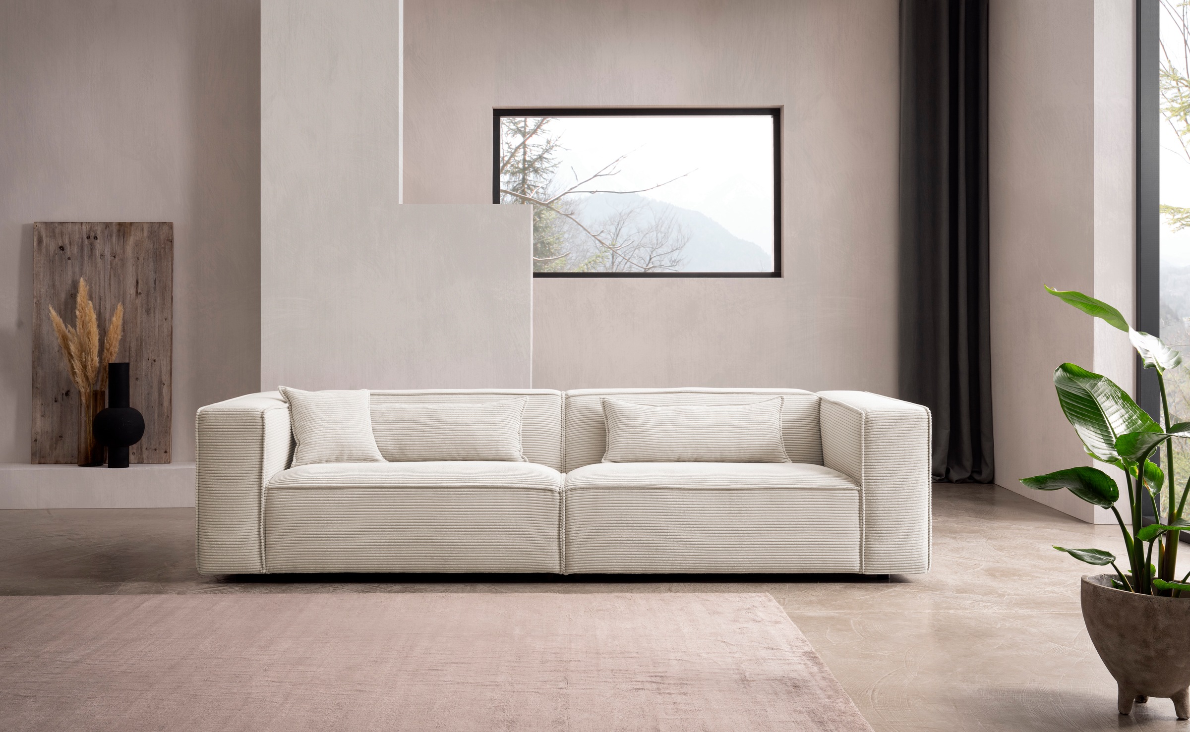 LeGer Home by Lena Gercke 3-Sitzer »PIARA, Couch mit Kedernaht, Sofa in Cor günstig online kaufen