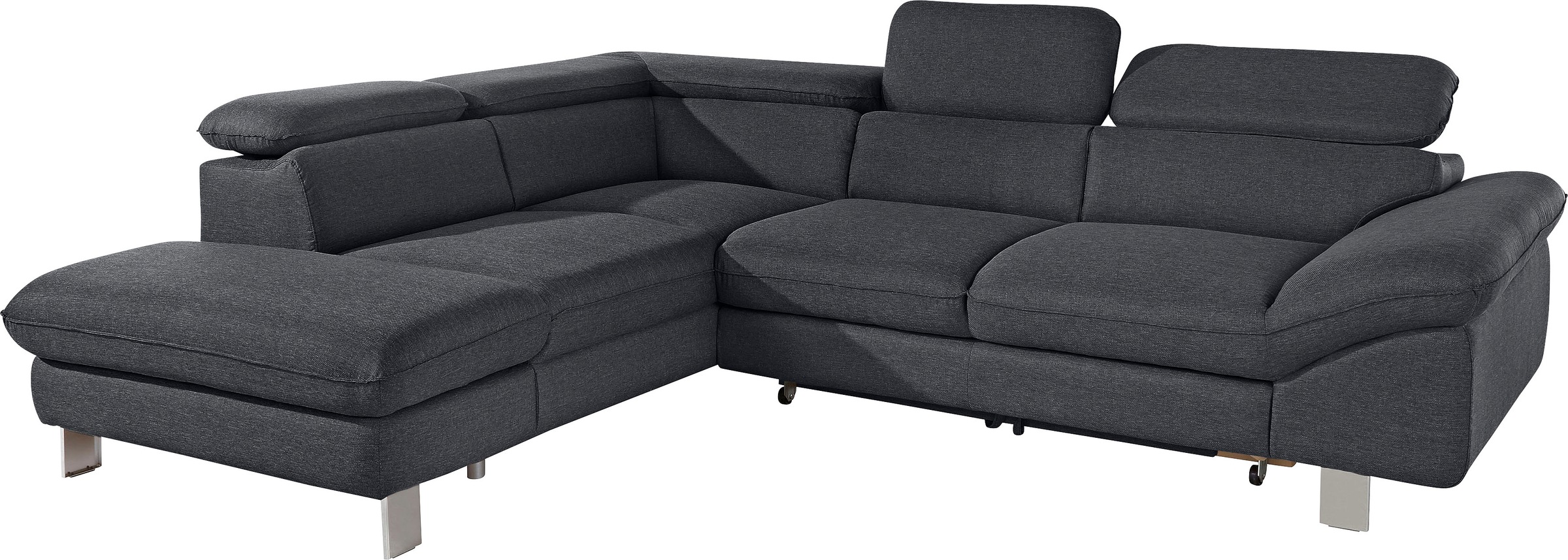 COTTA Polstergarnitur »Driver L-Form«, (Set, 2 tlg.), Set bestehend aus: Ecksofa mit Kopfteilverstellung & Hocker