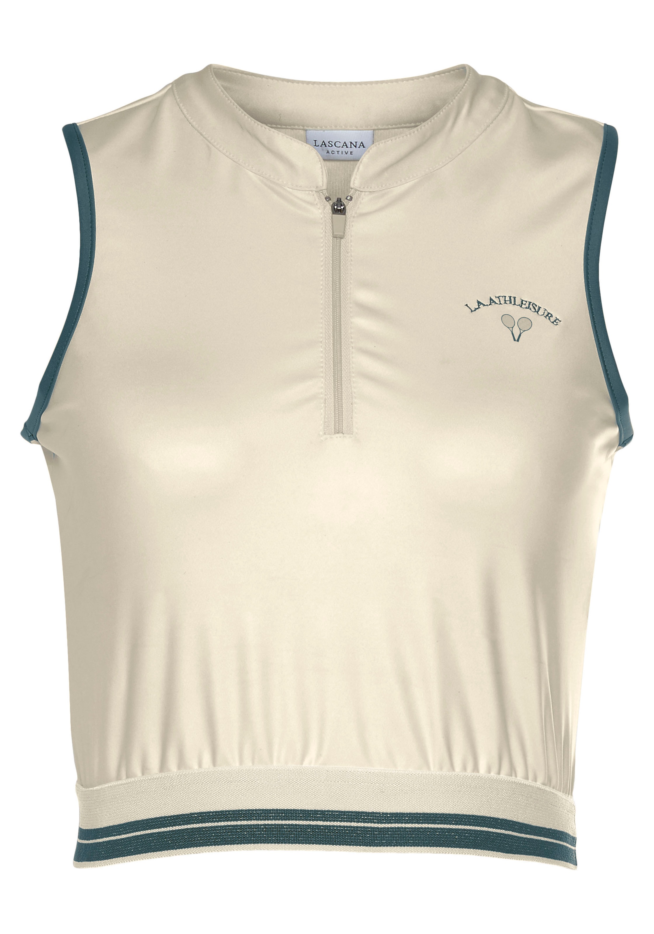 LASCANA ACTIVE Crop-Top »Tennis«, Sporttop mit Reißverschluss