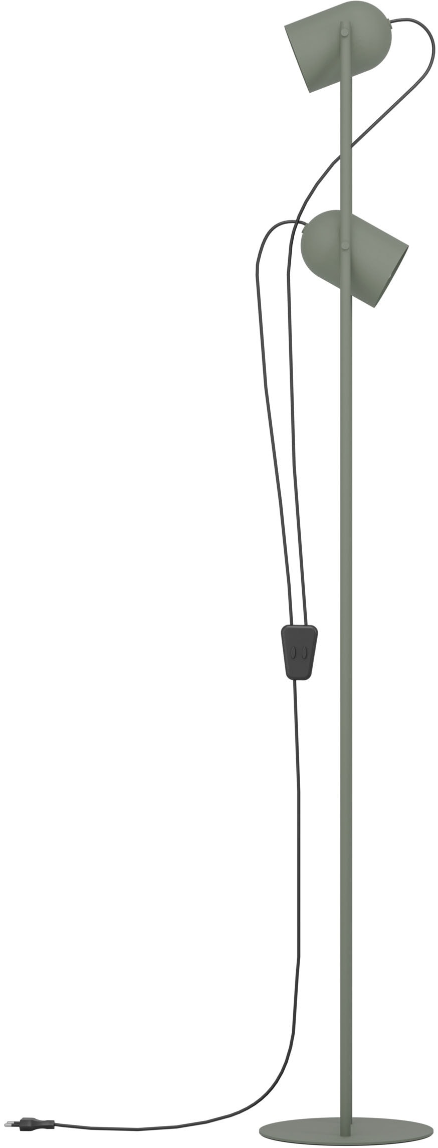 EGLO Stehlampe »TILSTON Stehlampe - Stahl - E14 - 2X8W - IP20« E14 1 Stk. Standlampe, 2 schwenkbare Spots, Leselampe, L12,5 x B13 x H142,5 cm