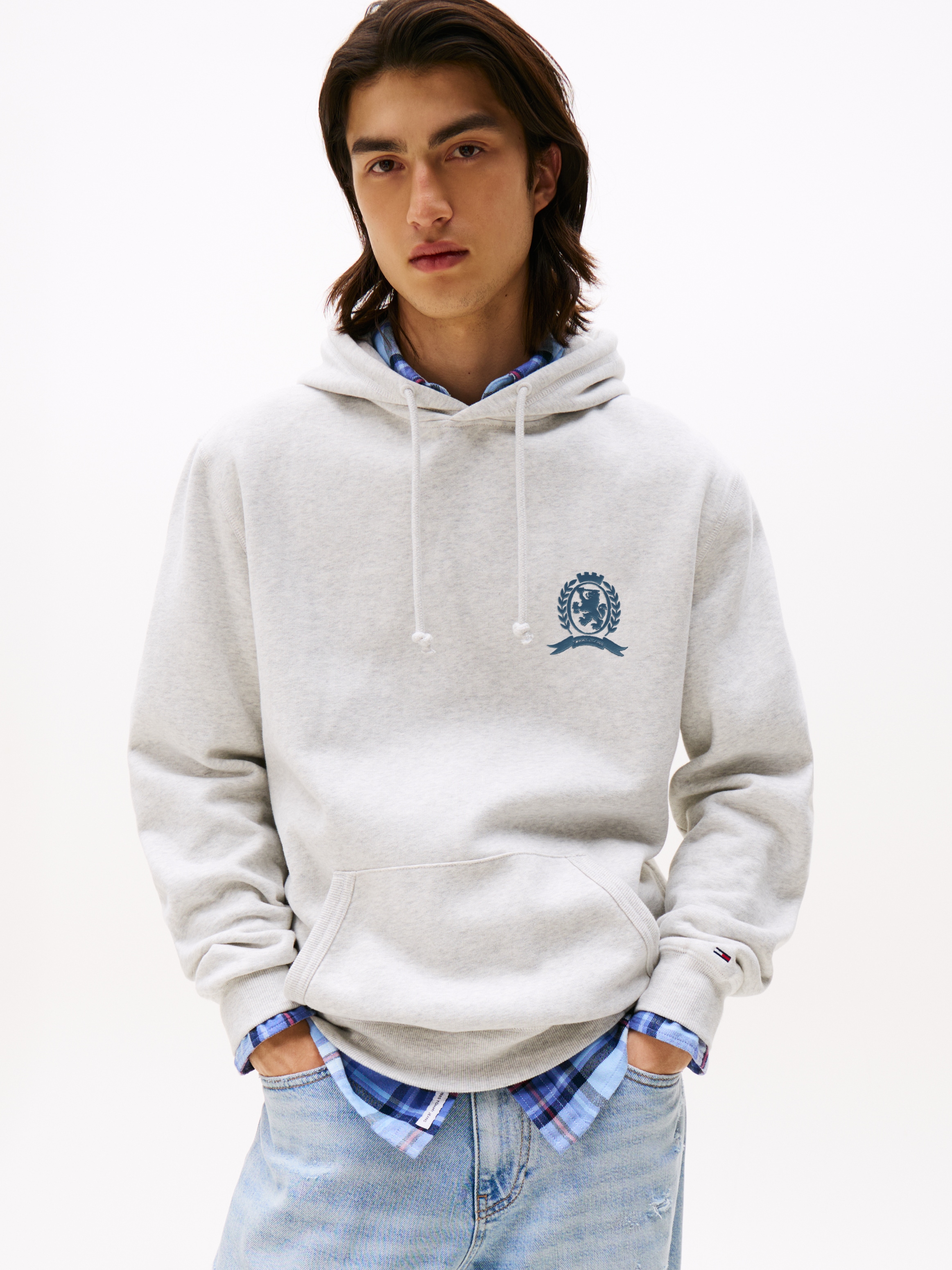 Tommy Jeans Hoodie »TJM WASHED CREST PLAY«, regular fit, Sweatshirt, Rückenprint
