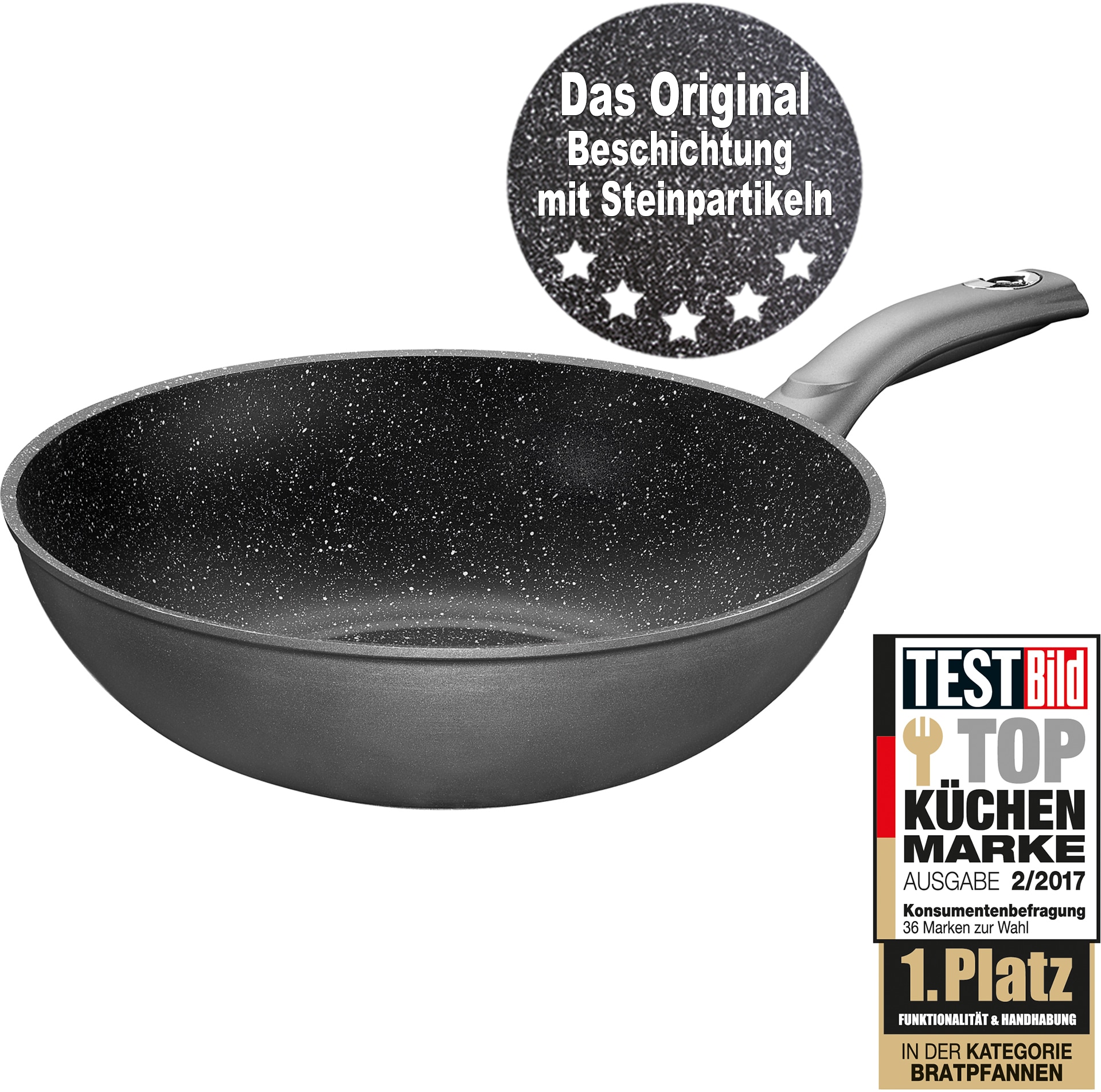 STONELINE Wok Aluminium 1 Stk. tlg. Ø 30 cm, STONELINE®- Keramikbeschichtun günstig online kaufen