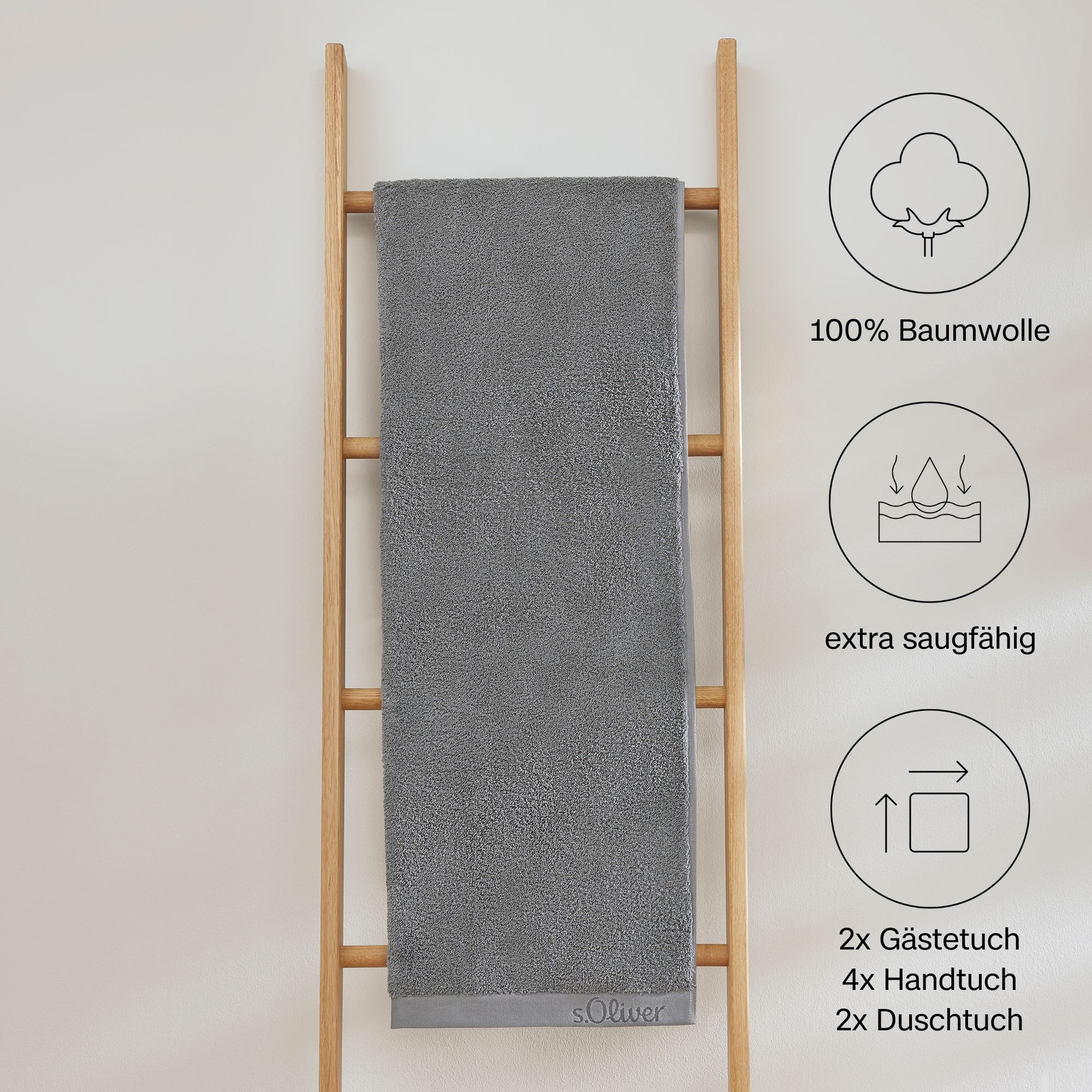 s.Oliver Handtuch Set »s.Oliver, Premium Qualität, 600 gr/m²« Set 8 Stk. Wa günstig online kaufen